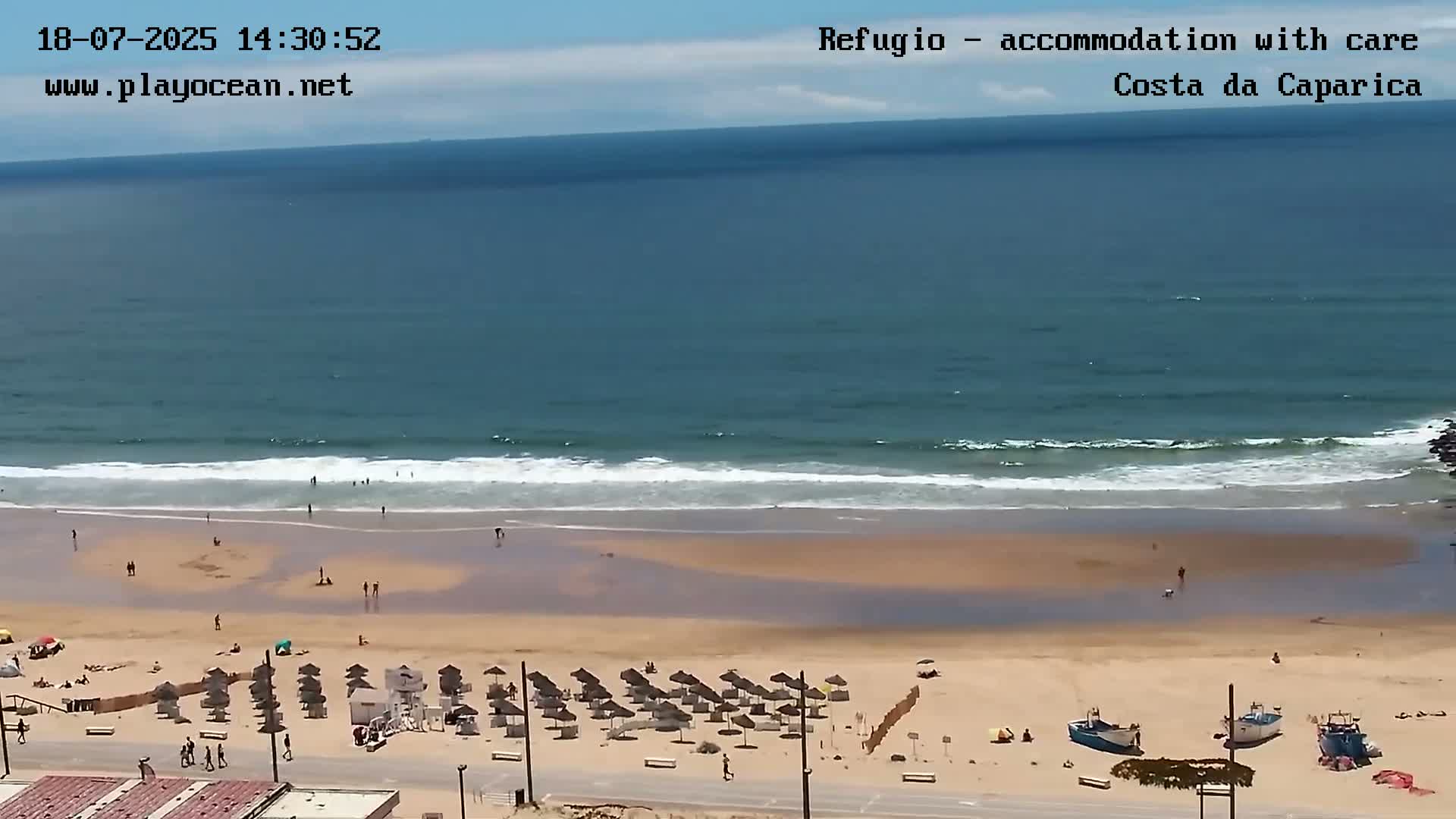 Costa da Caparica Beach Panaromic Live Cam - Almada, Setubal, Lisbon, Portugal