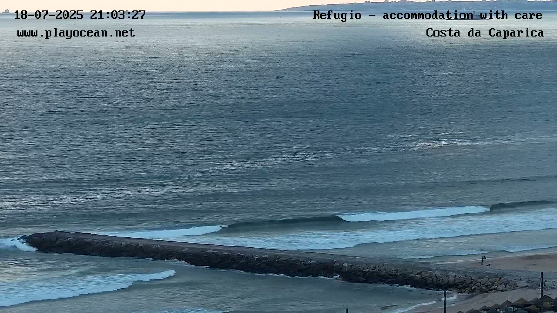 Costa da Caparica Beach Panaromic Live Cam - Almada, Setubal, Lisbon, Portugal
