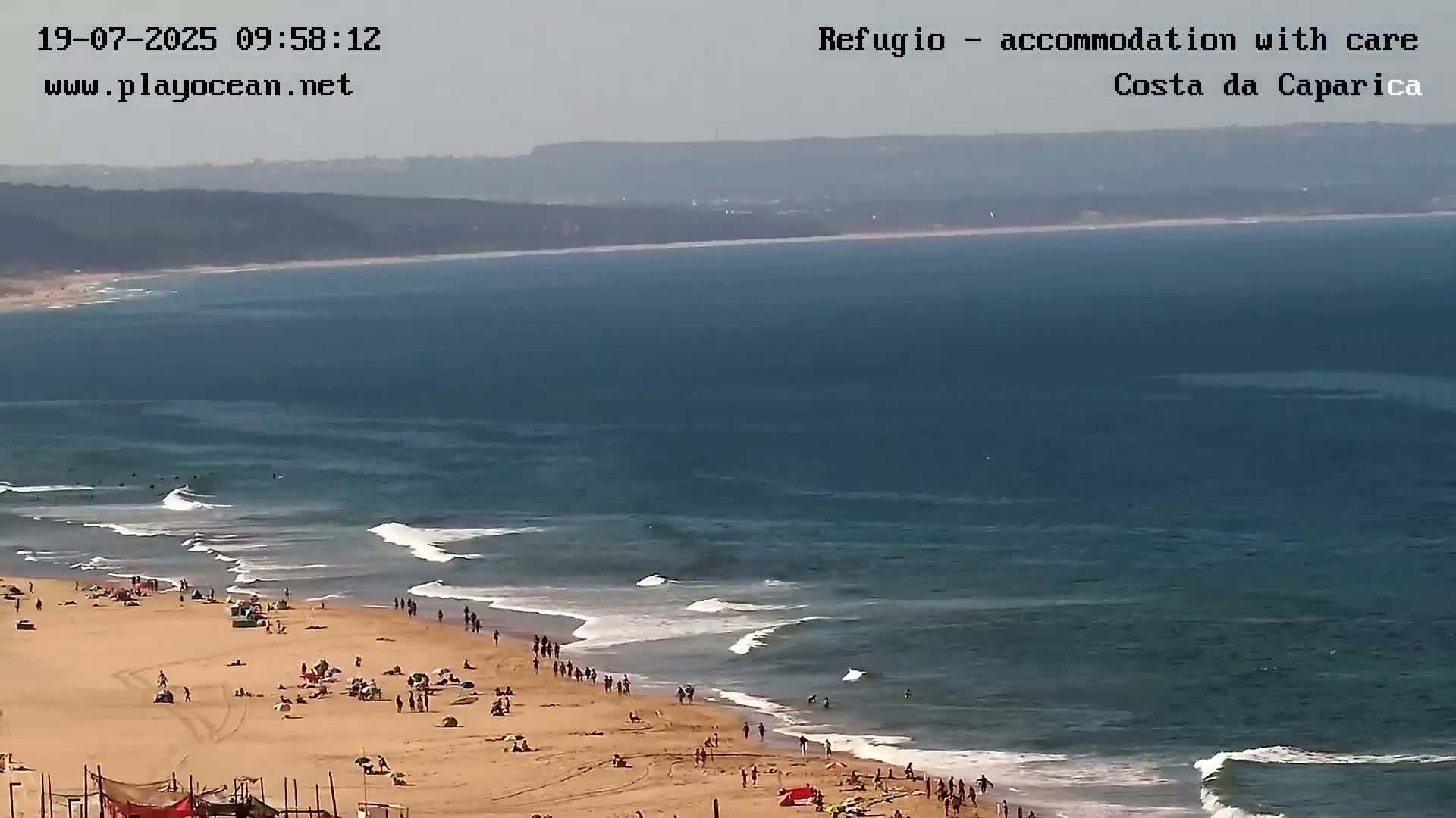 Costa da Caparica Beach Panaromic Live Cam - Almada, Setubal, Lisbon, Portugal