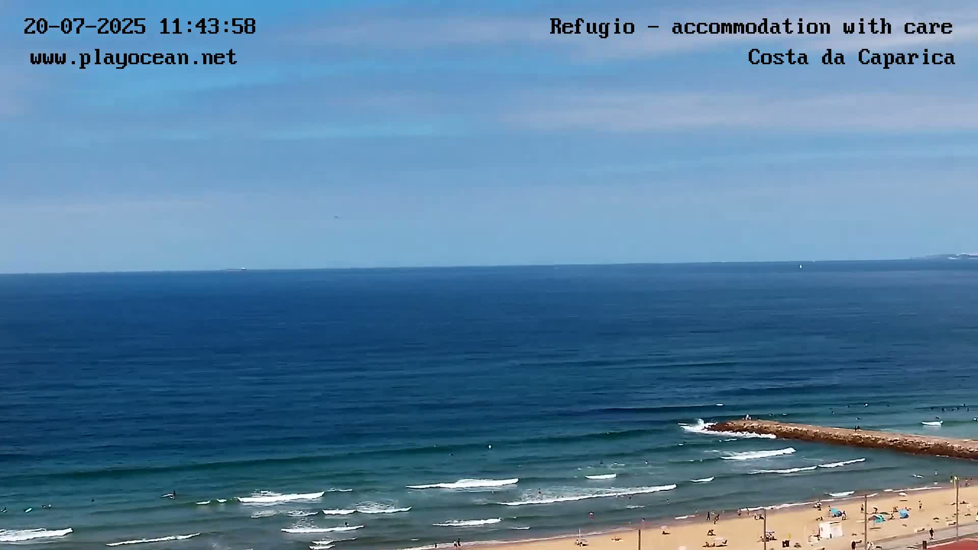 Costa da Caparica Beach Panaromic Live Cam - Almada, Setubal, Lisbon, Portugal