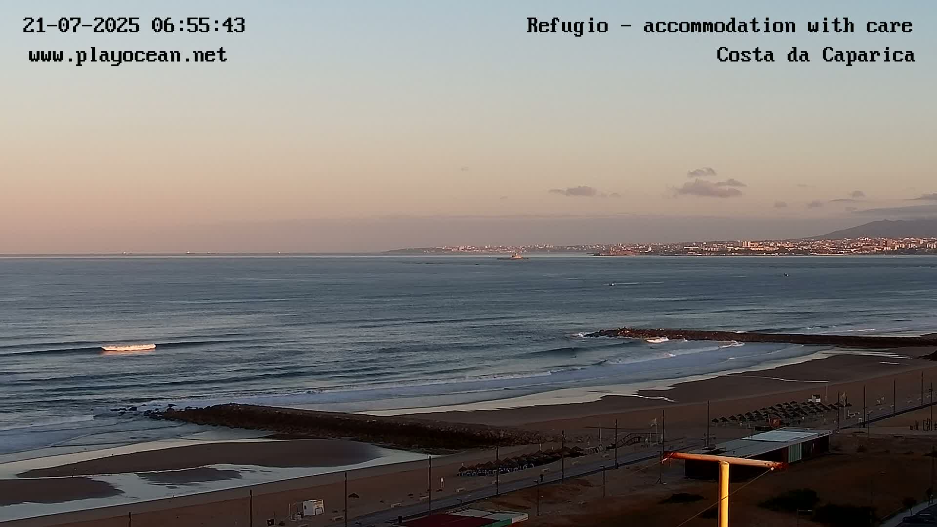 Costa da Caparica Beach Panaromic Live Cam - Almada, Setubal, Lisbon, Portugal
