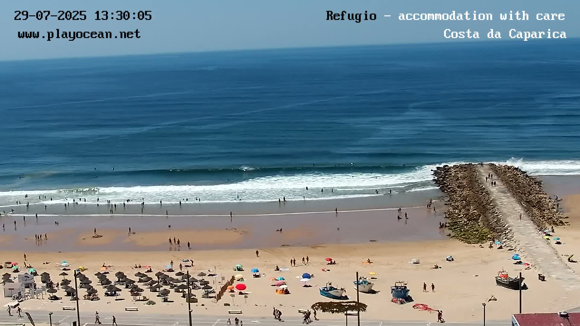 Costa da Caparica Beach Panaromic Live Cam - Almada, Setubal, Lisbon, Portugal