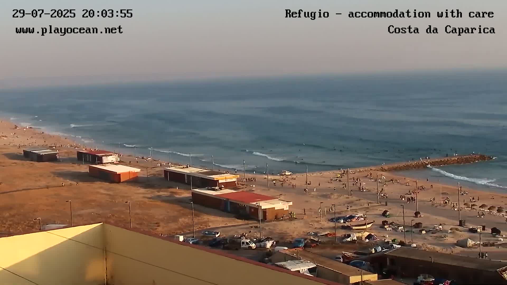 Costa da Caparica Beach Panaromic Live Cam - Almada, Setubal, Lisbon, Portugal