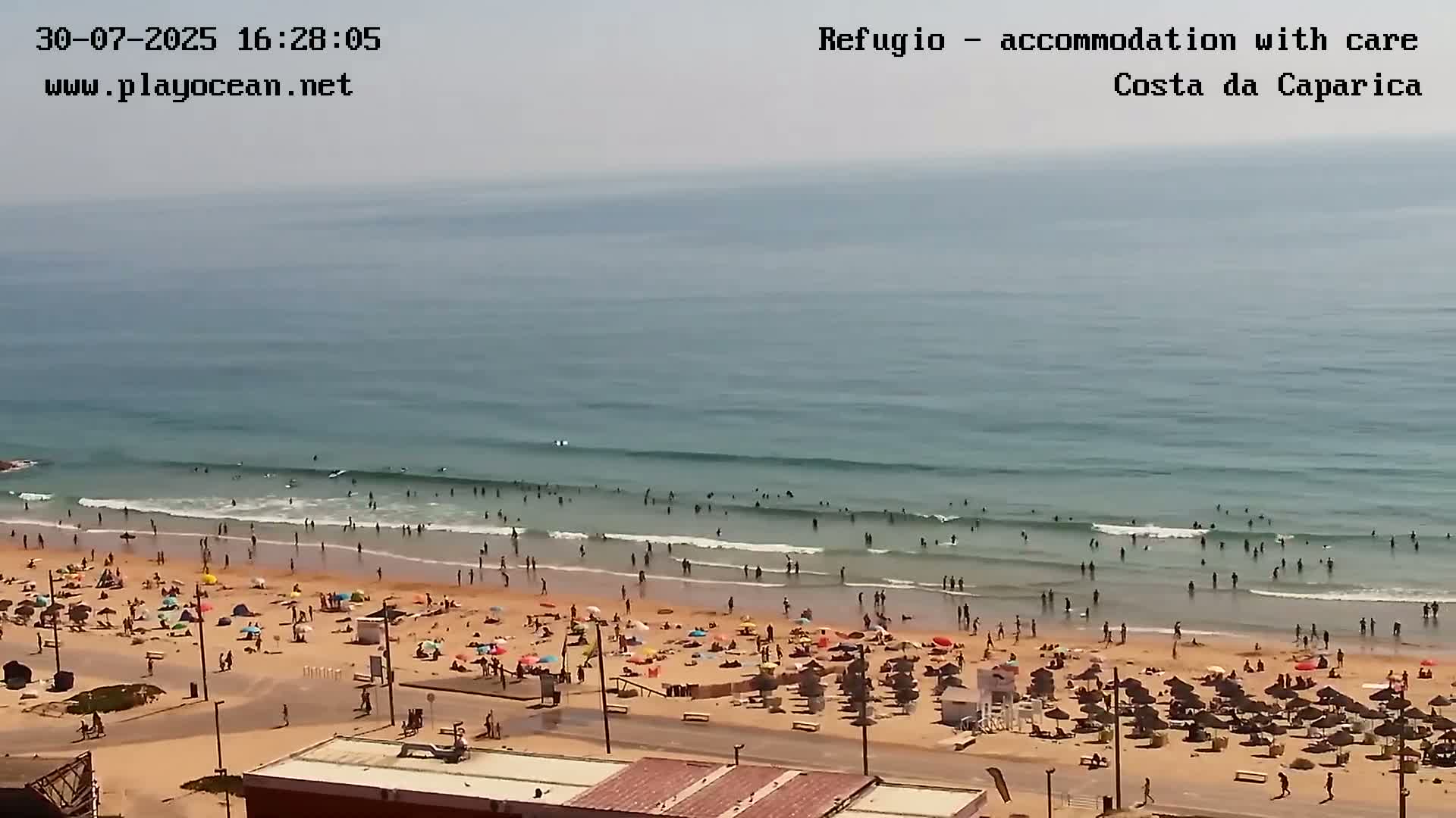 Costa da Caparica Beach Panaromic Live Cam - Almada, Setubal, Lisbon, Portugal