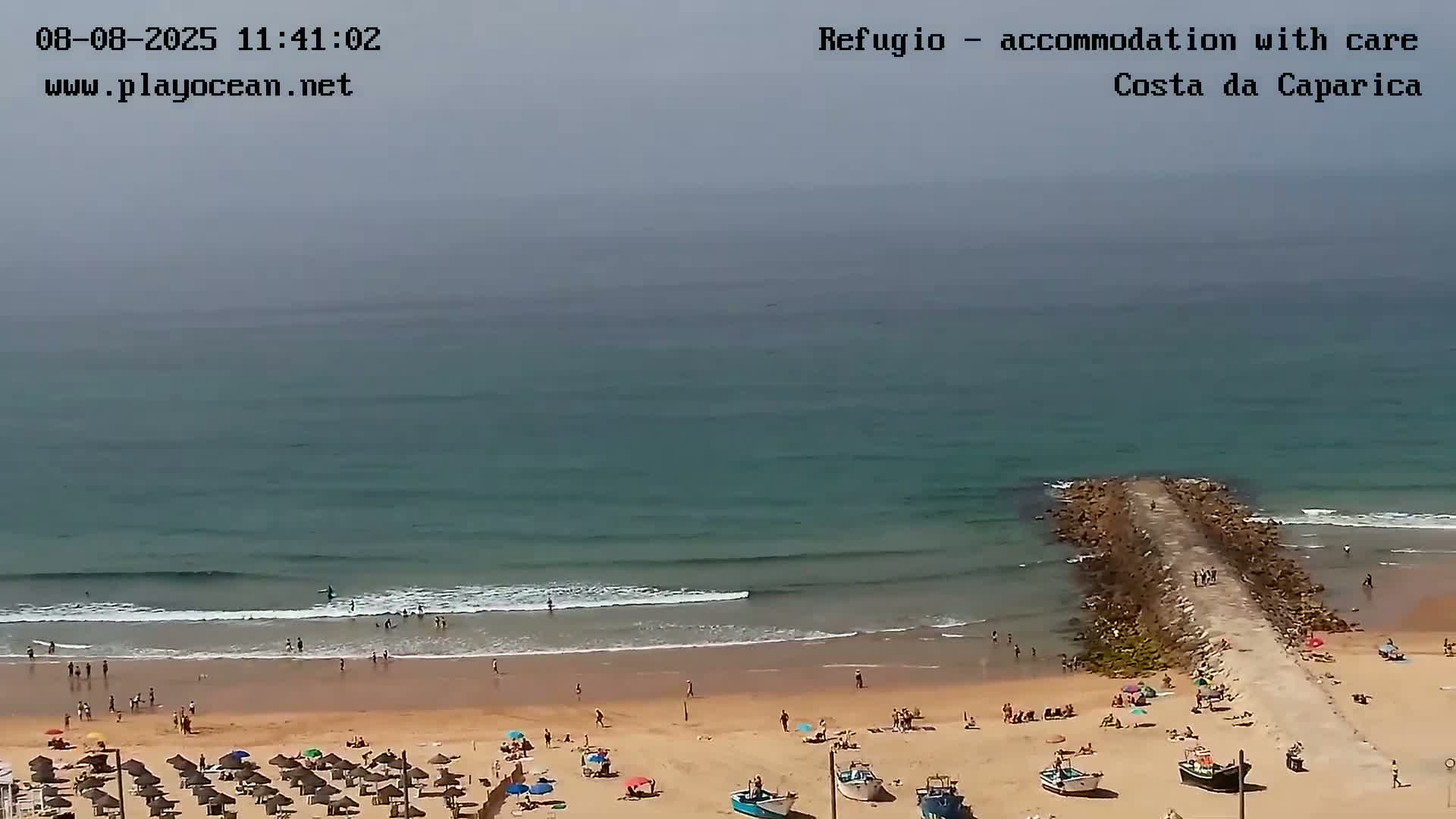 Costa da Caparica Beach Panaromic Live Cam - Almada, Setubal, Lisbon, Portugal