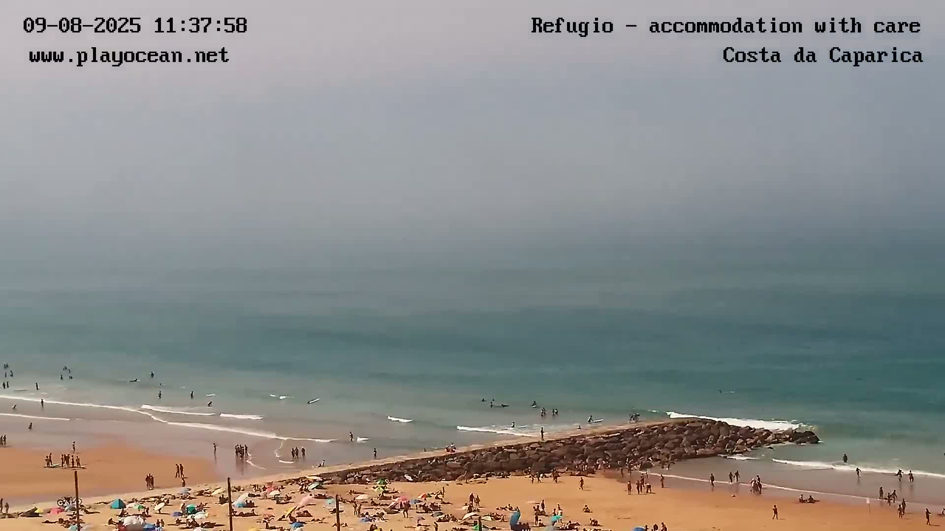 Costa da Caparica Beach Panaromic Live Cam - Almada, Setubal, Lisbon, Portugal