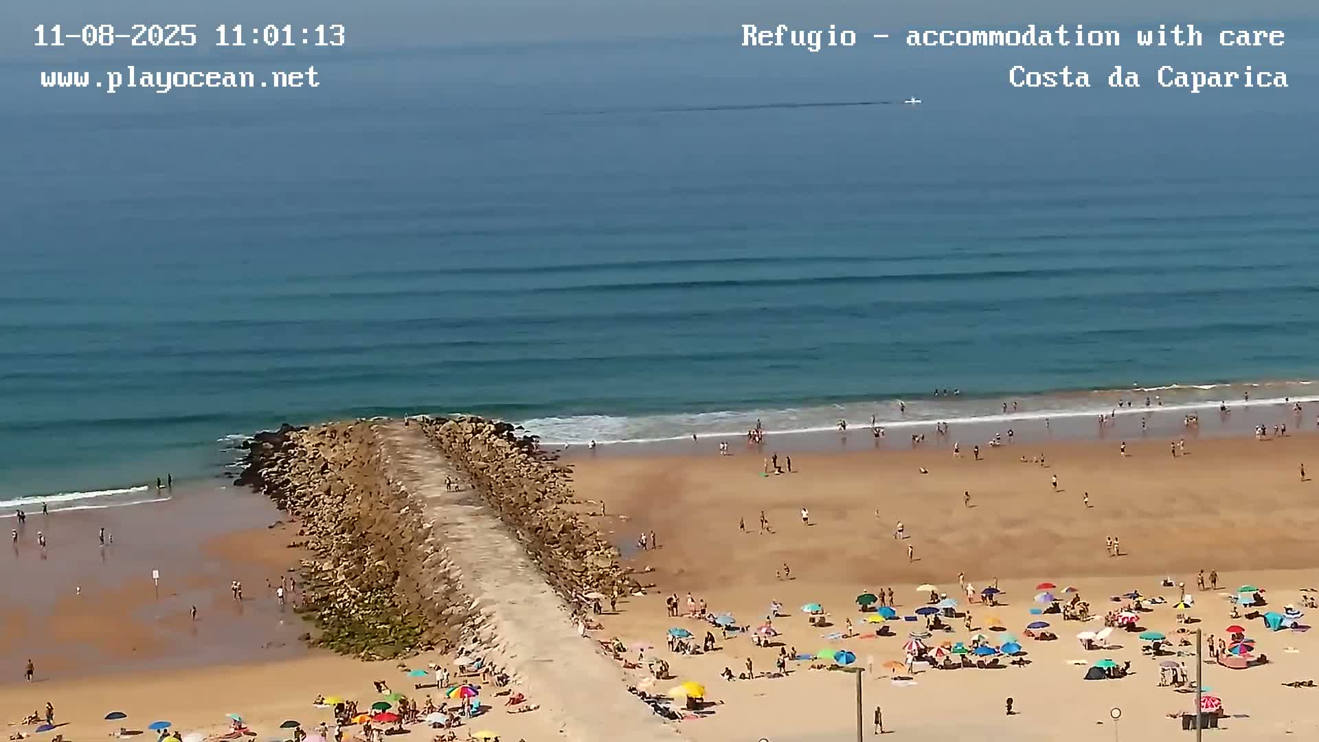 Costa da Caparica Beach Panaromic Live Cam - Almada, Setubal, Lisbon, Portugal