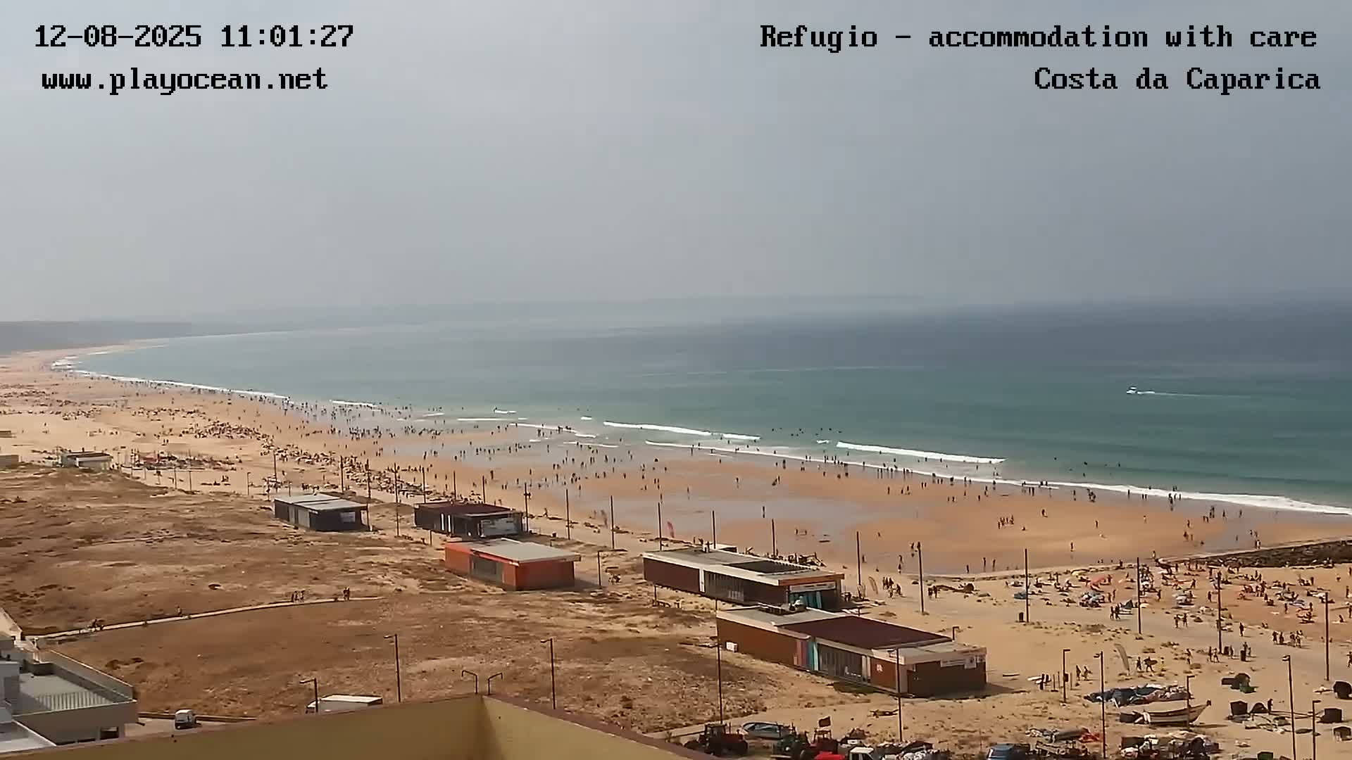 Costa da Caparica Beach Panaromic Live Cam - Almada, Setubal, Lisbon, Portugal