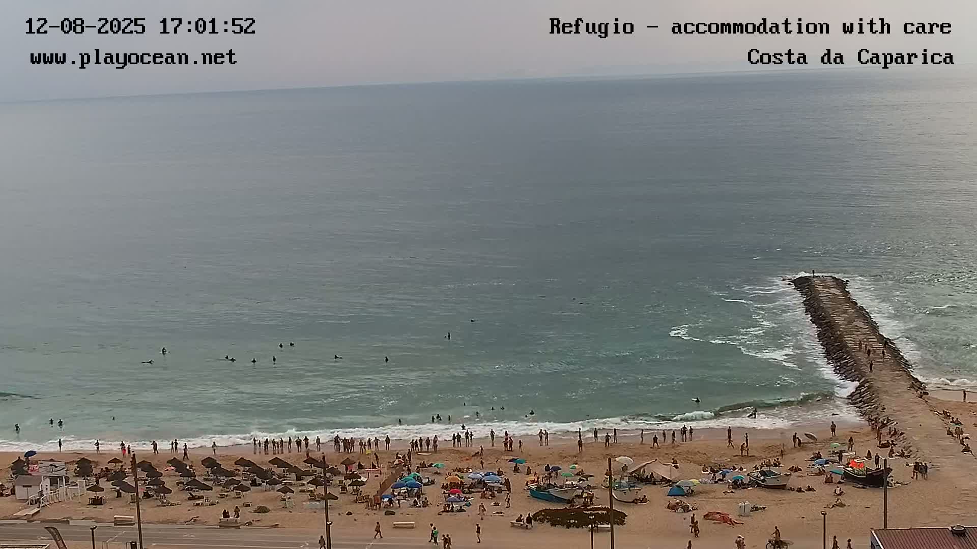 Costa da Caparica Beach Panaromic Live Cam - Almada, Setubal, Lisbon, Portugal