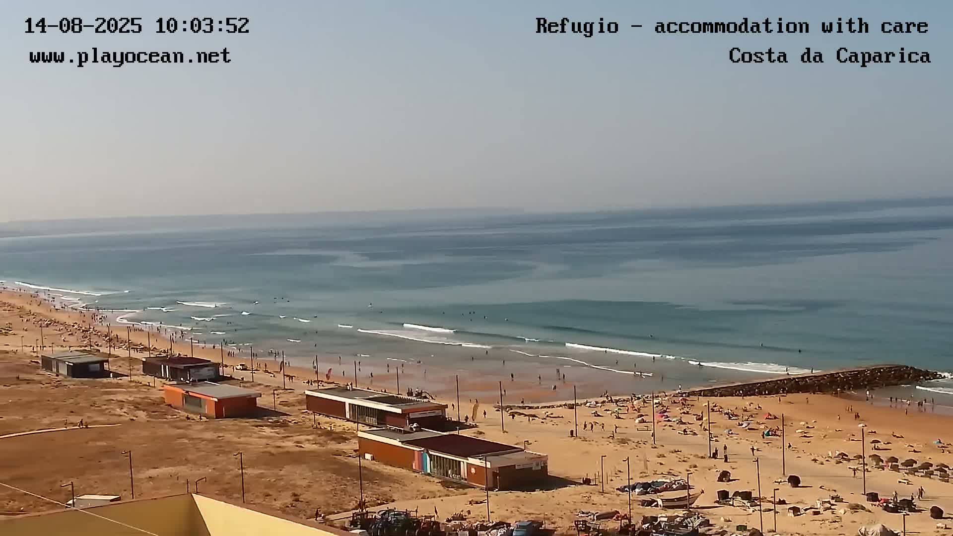 Costa da Caparica Beach Panaromic Live Cam - Almada, Setubal, Lisbon, Portugal