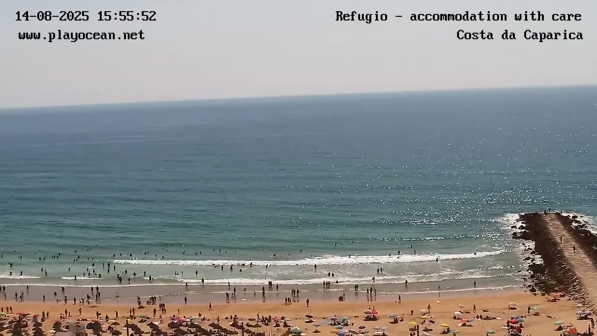 Costa da Caparica Beach Panaromic Live Cam - Almada, Setubal, Lisbon, Portugal