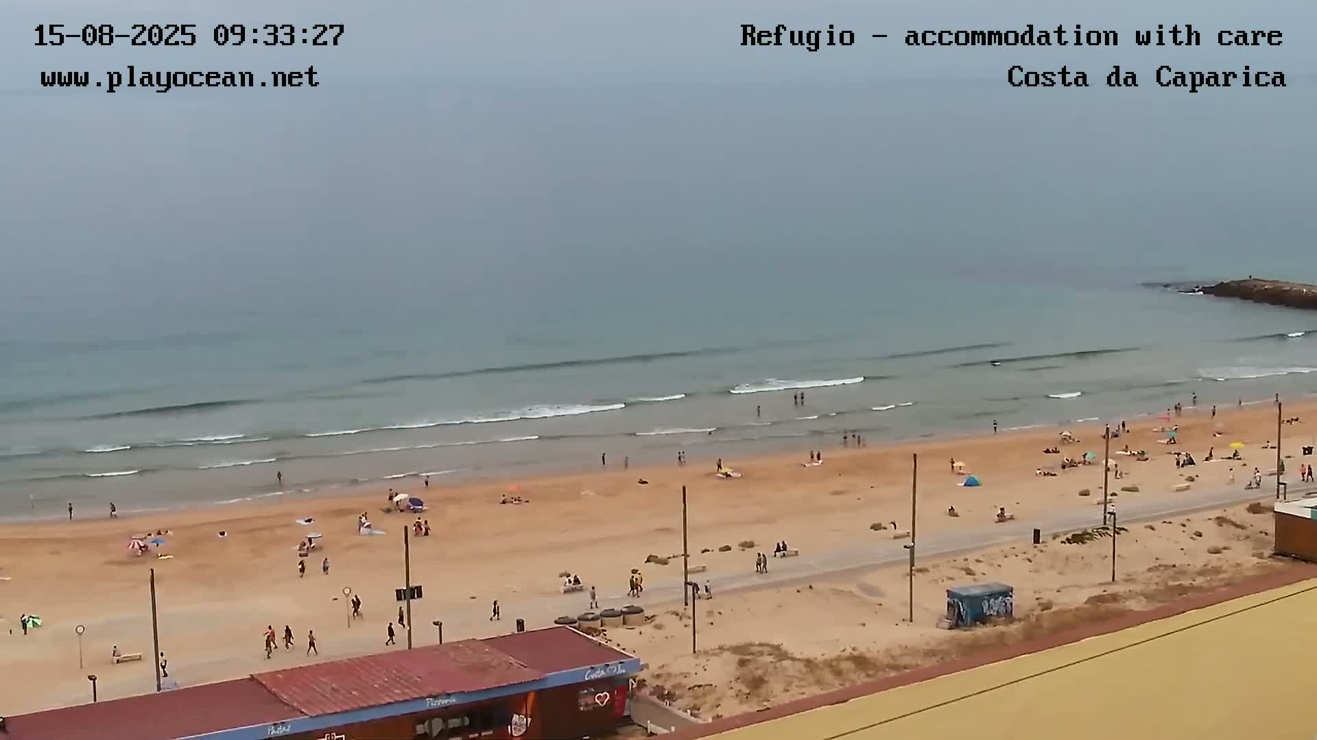 Costa da Caparica Beach Panaromic Live Cam - Almada, Setubal, Lisbon, Portugal