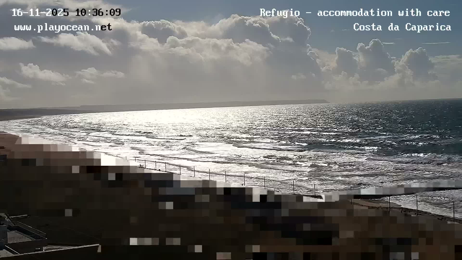 Costa da Caparica Beach Panaromic Live Cam - Almada, Setubal, Lisbon, Portugal