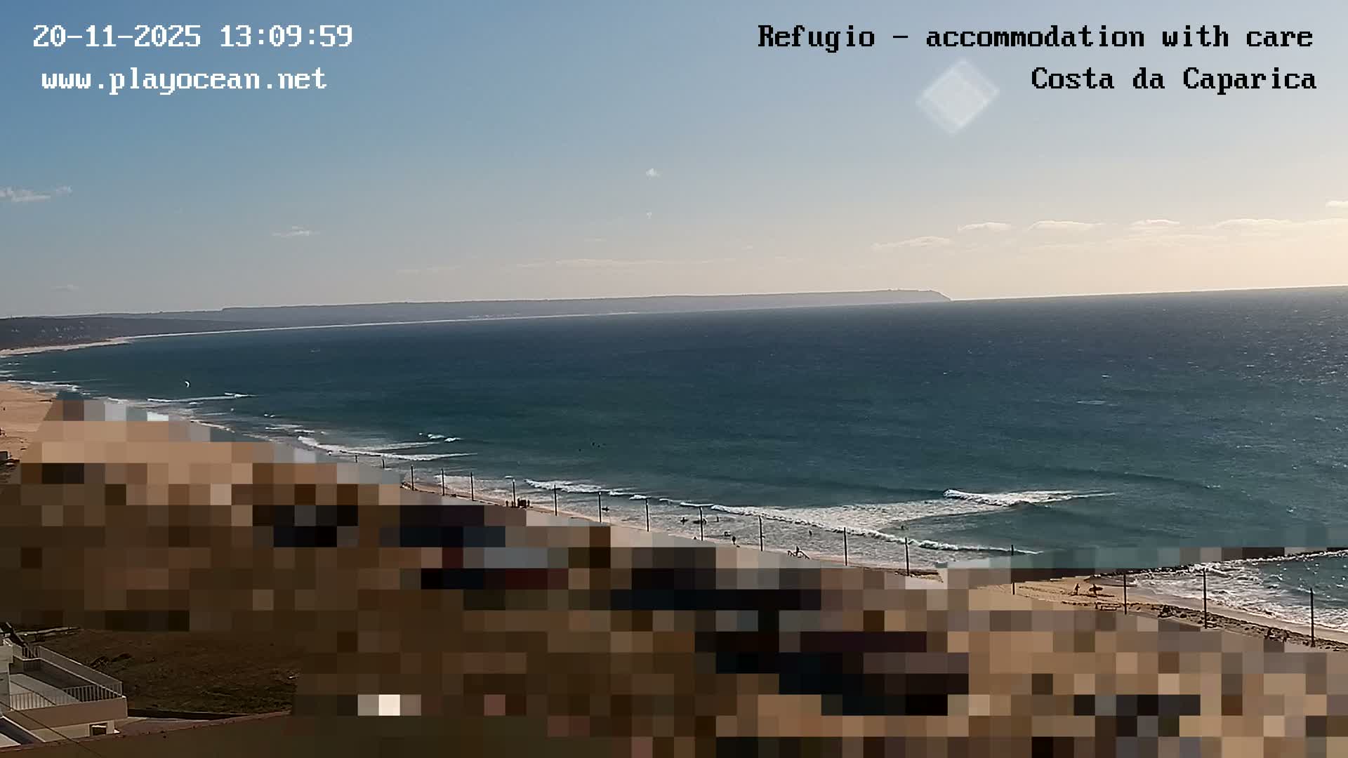 Costa da Caparica Beach Panaromic Live Cam - Almada, Setubal, Lisbon, Portugal