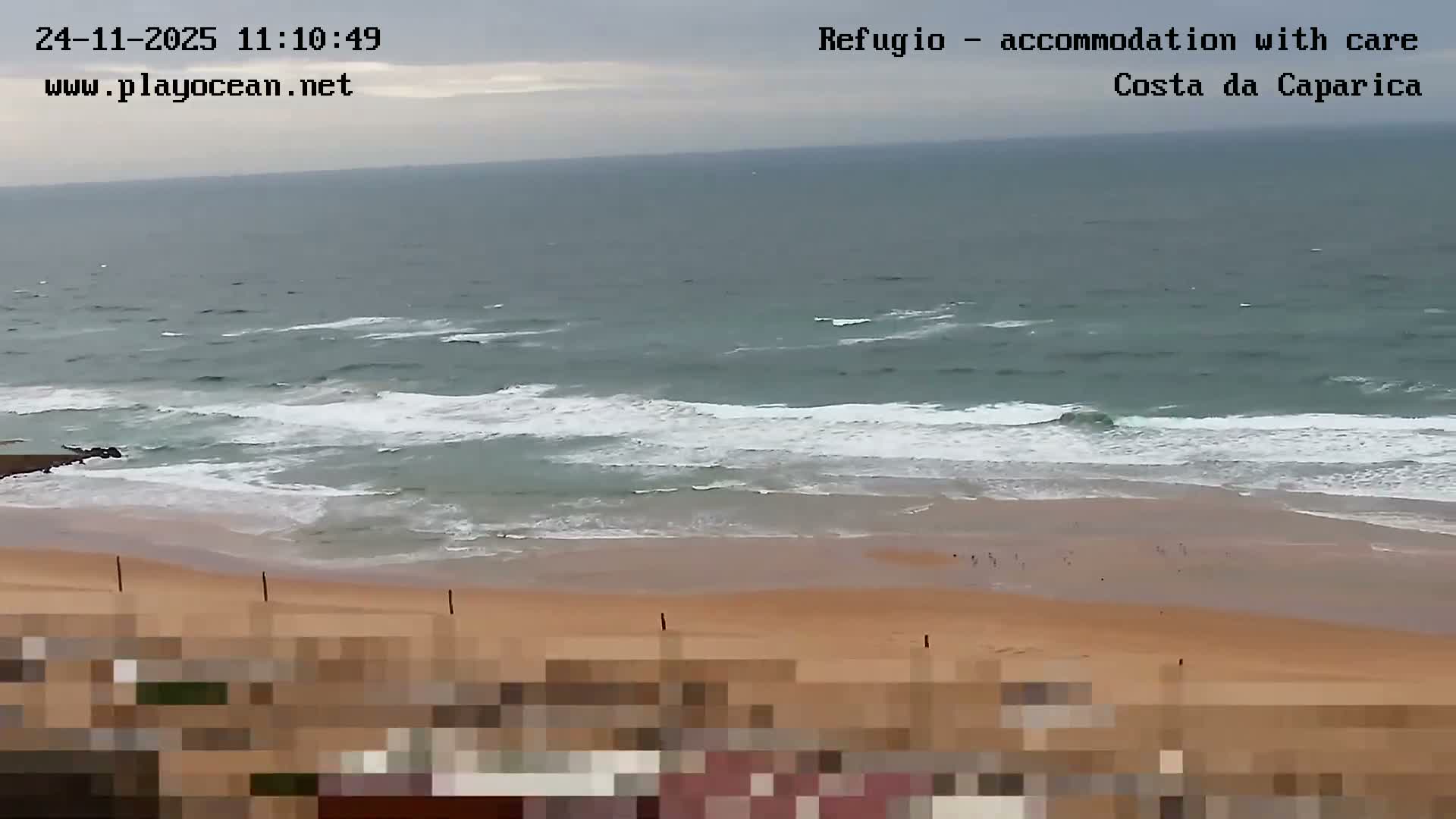 Costa da Caparica Beach Panaromic Live Cam - Almada, Setubal, Lisbon, Portugal