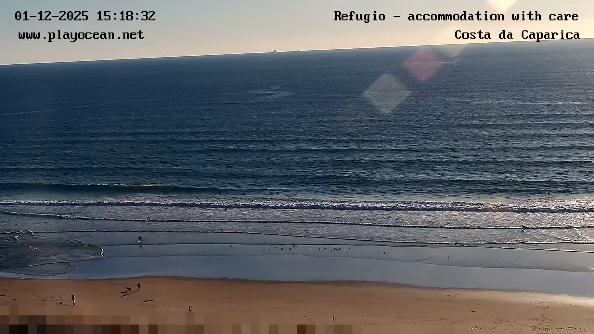 Costa da Caparica Beach Panaromic Live Cam - Almada, Setubal, Lisbon, Portugal