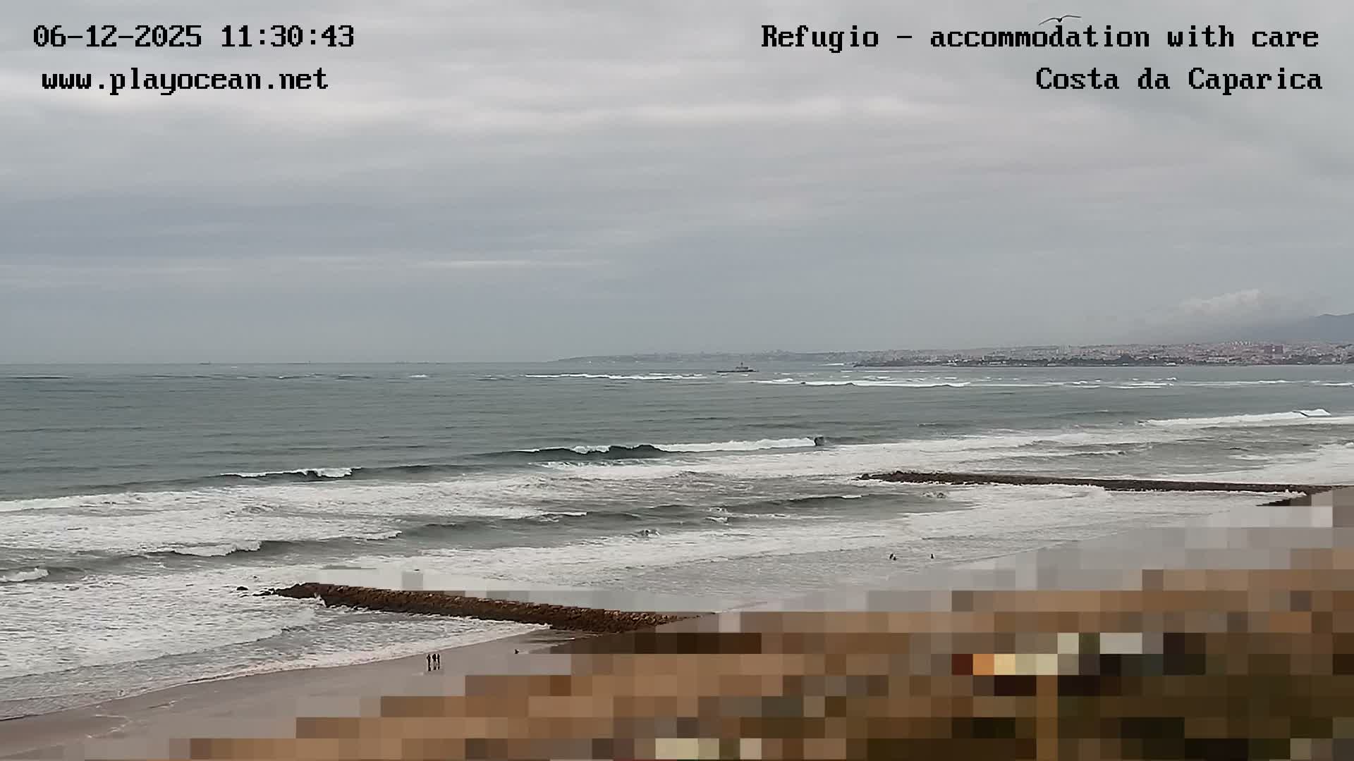 Costa da Caparica Beach Panaromic Live Cam - Almada, Setubal, Lisbon, Portugal