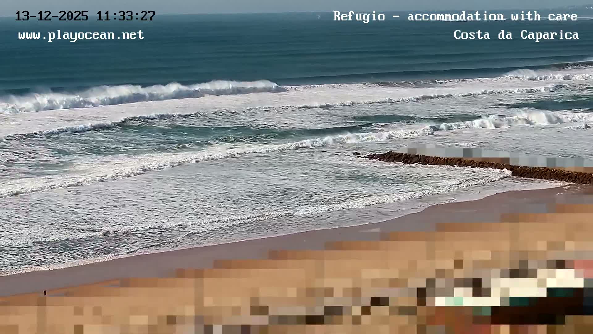 Costa da Caparica Beach Panaromic Live Cam - Almada, Setubal, Lisbon, Portugal