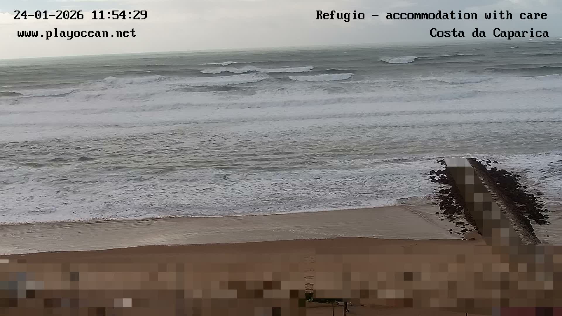 Costa da Caparica Beach Panaromic Live Cam - Almada, Setubal, Lisbon, Portugal