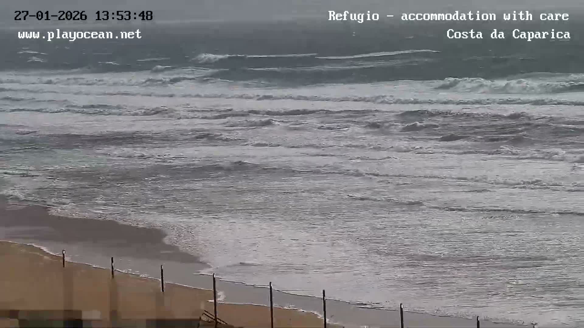Costa da Caparica Beach Panaromic Live Cam - Almada, Setubal, Lisbon, Portugal