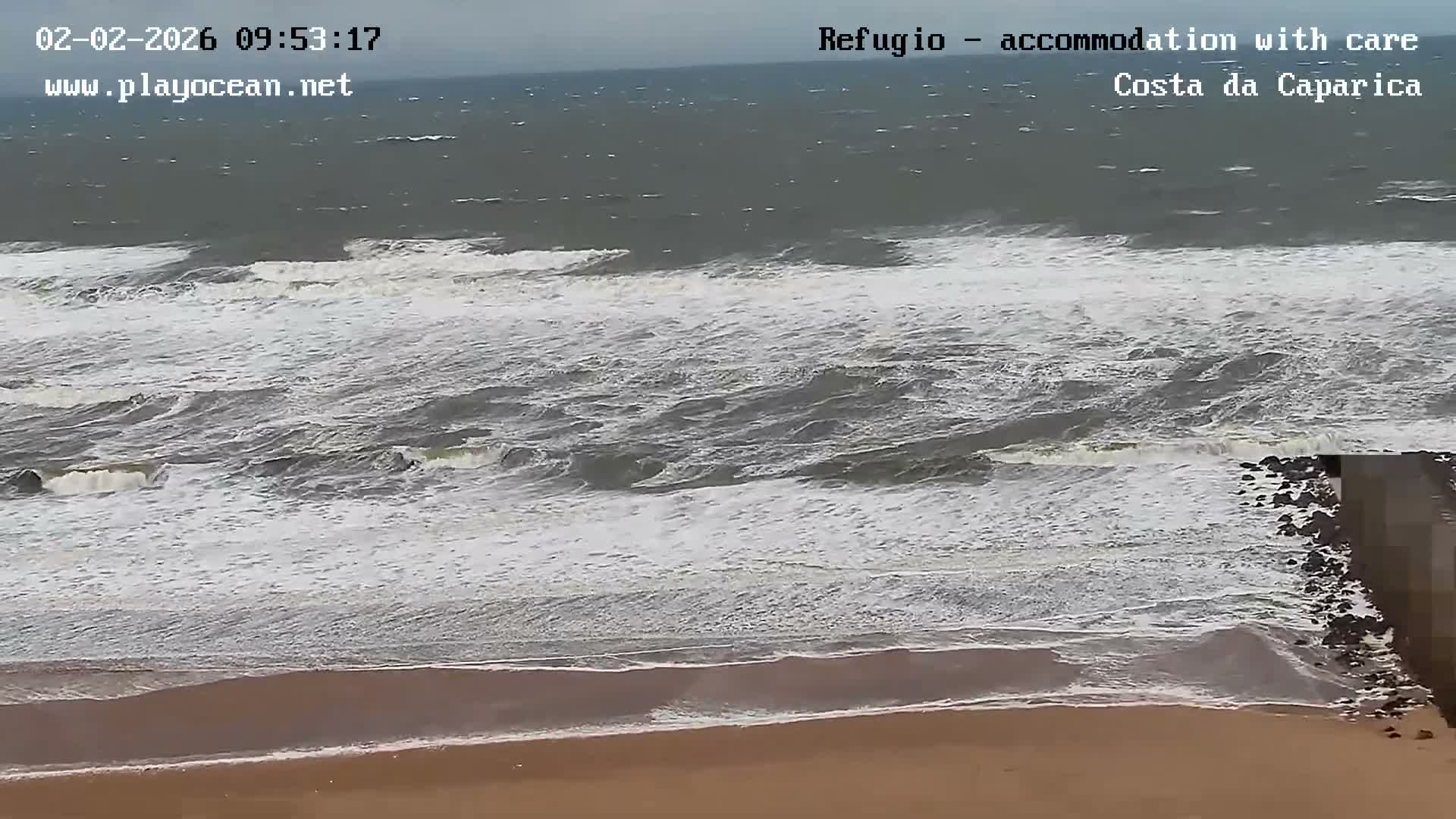 Costa da Caparica Beach Panaromic Live Cam - Almada, Setubal, Lisbon, Portugal