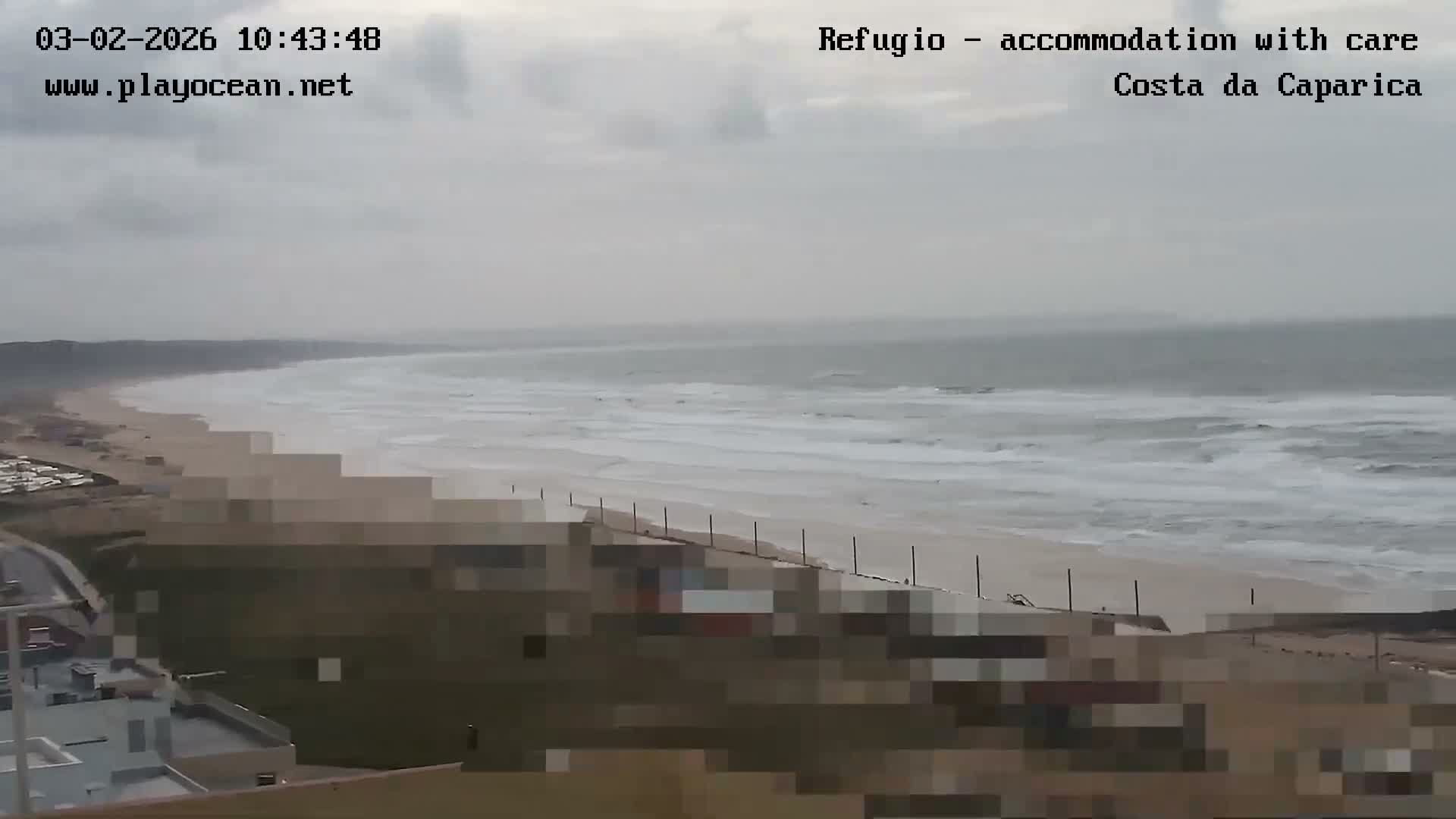Costa da Caparica Beach Panaromic Live Cam - Almada, Setubal, Lisbon, Portugal