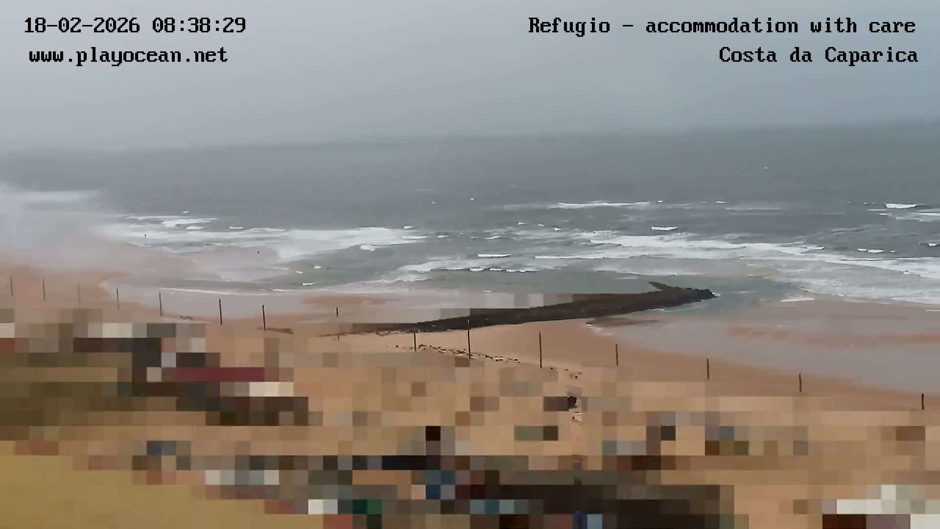 Costa da Caparica Beach Panaromic Live Cam - Almada, Setubal, Lisbon, Portugal