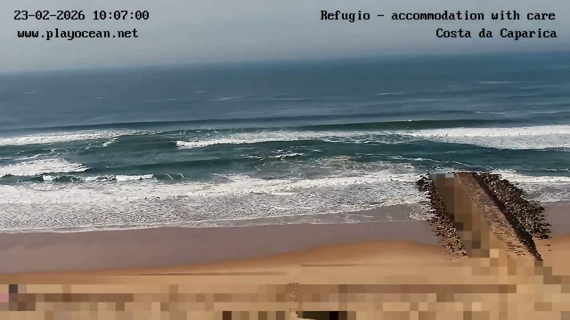 Costa da Caparica Beach Panaromic Live Cam - Almada, Setubal, Lisbon, Portugal