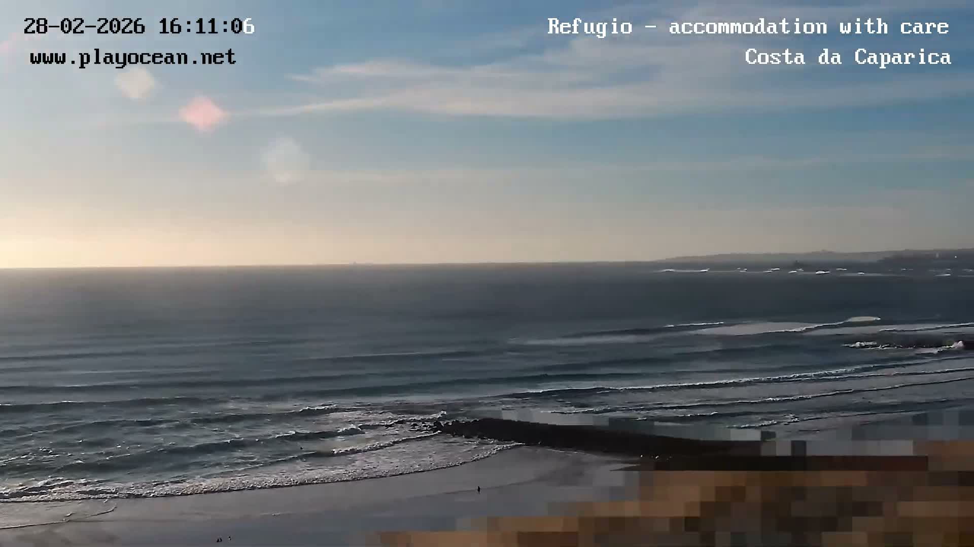 Costa da Caparica Beach Panaromic Live Cam - Almada, Setubal, Lisbon, Portugal