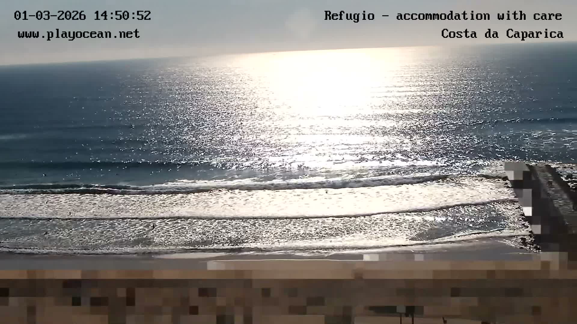 Costa da Caparica Beach Panaromic Live Cam - Almada, Setubal, Lisbon, Portugal