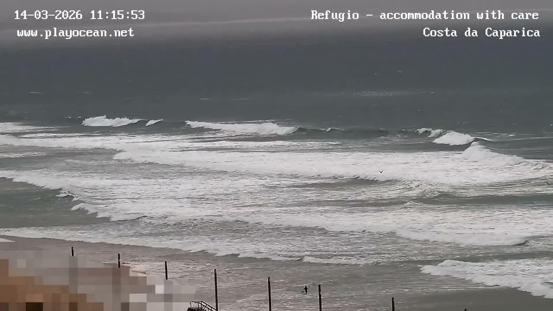 Costa da Caparica Beach Panaromic Live Cam - Almada, Setubal, Lisbon, Portugal