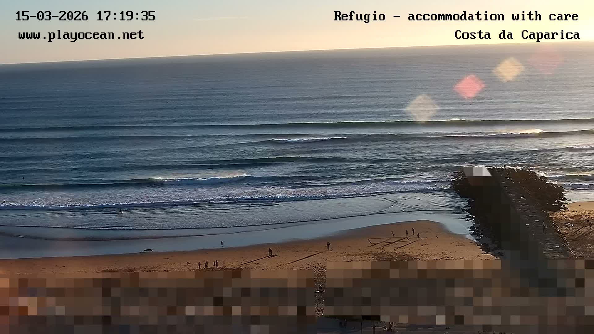 Costa da Caparica Beach Panaromic Live Cam - Almada, Setubal, Lisbon, Portugal