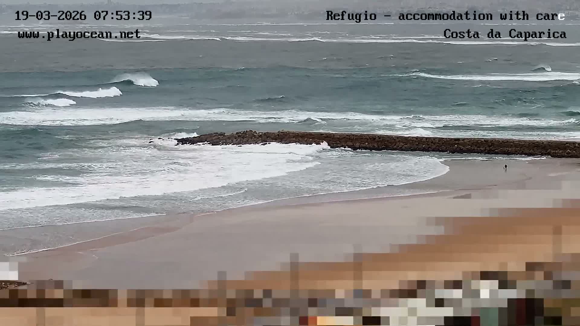 Costa da Caparica Beach Panaromic Live Cam - Almada, Setubal, Lisbon, Portugal