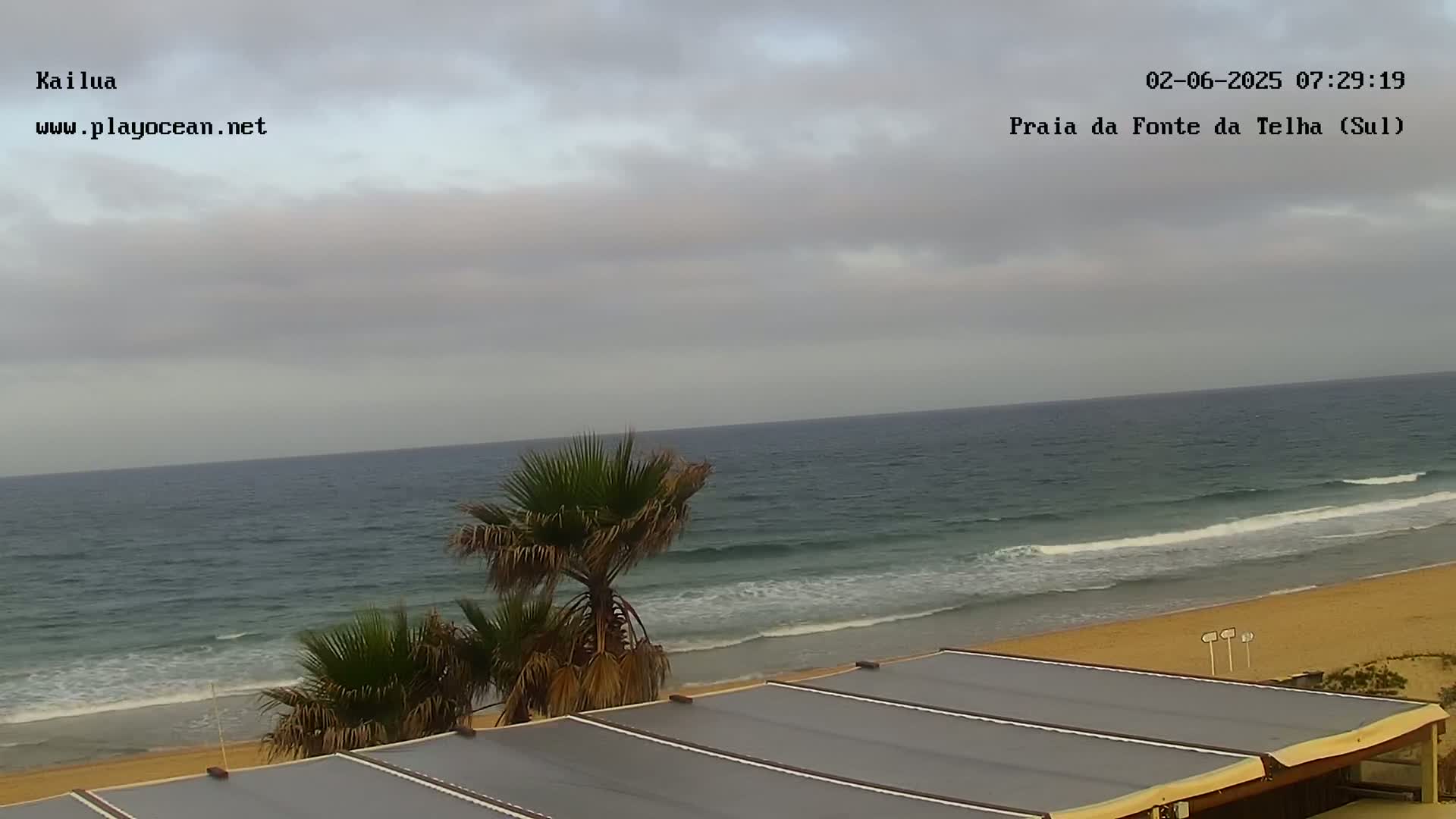 Praia da Fonte da Telha Beach, Costa de Caparica Live Cam - Almada, Setubal, Lisbon, Portugal