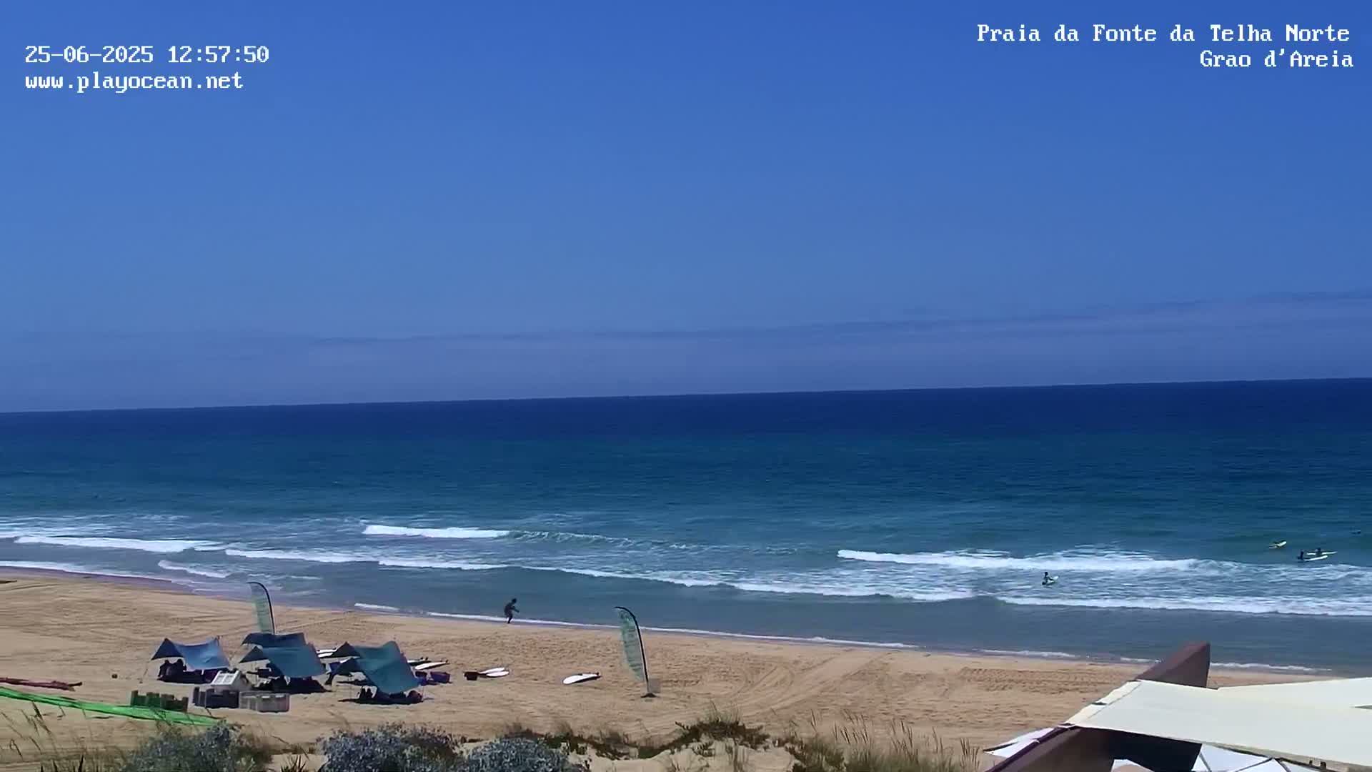 Praia da Fonte da Telha Beach, Costa de Caparica Live Cam - Almada, Setubal, Lisbon, Portugal