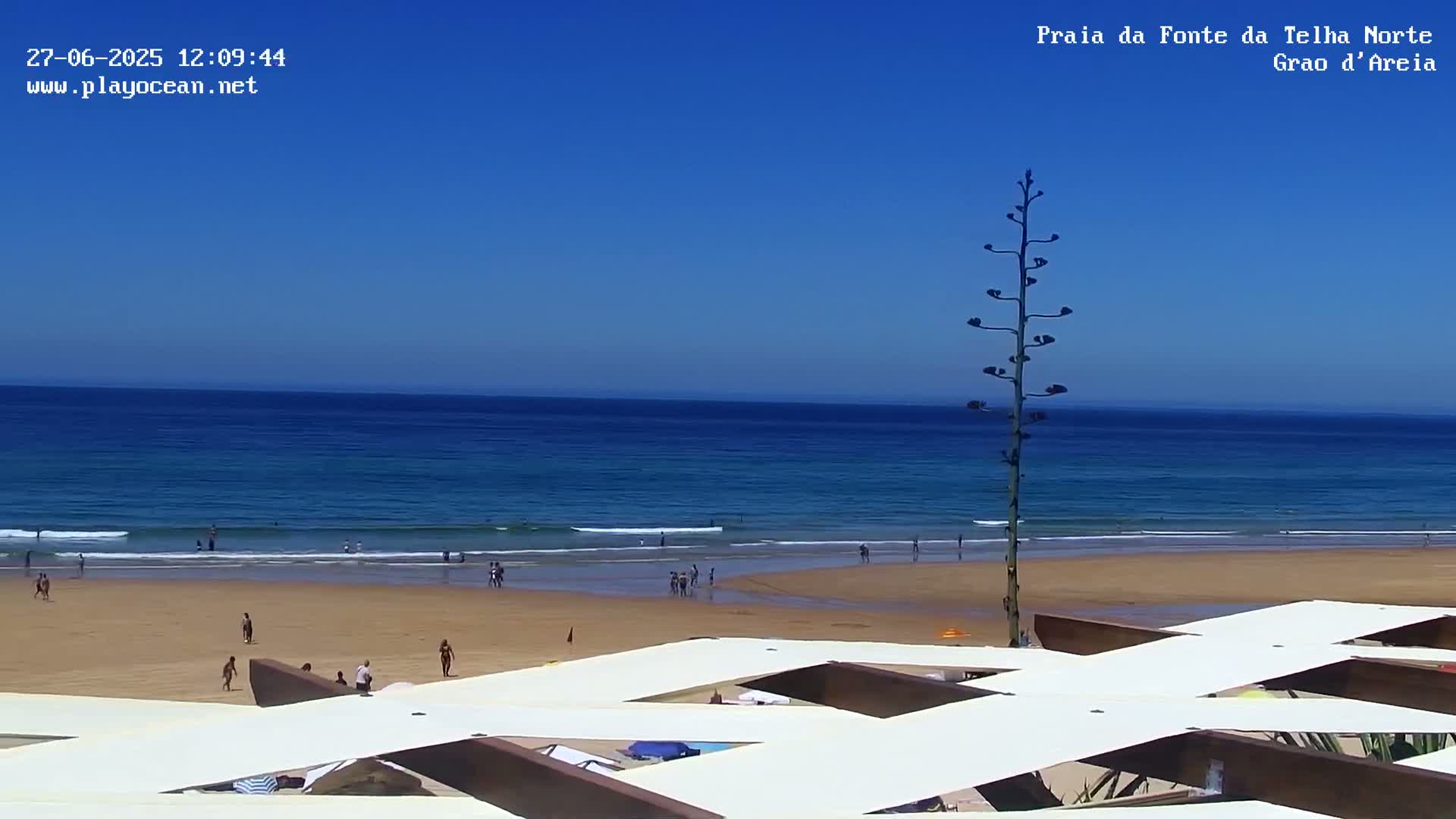 Praia da Fonte da Telha Beach, Costa de Caparica Live Cam - Almada, Setubal, Lisbon, Portugal