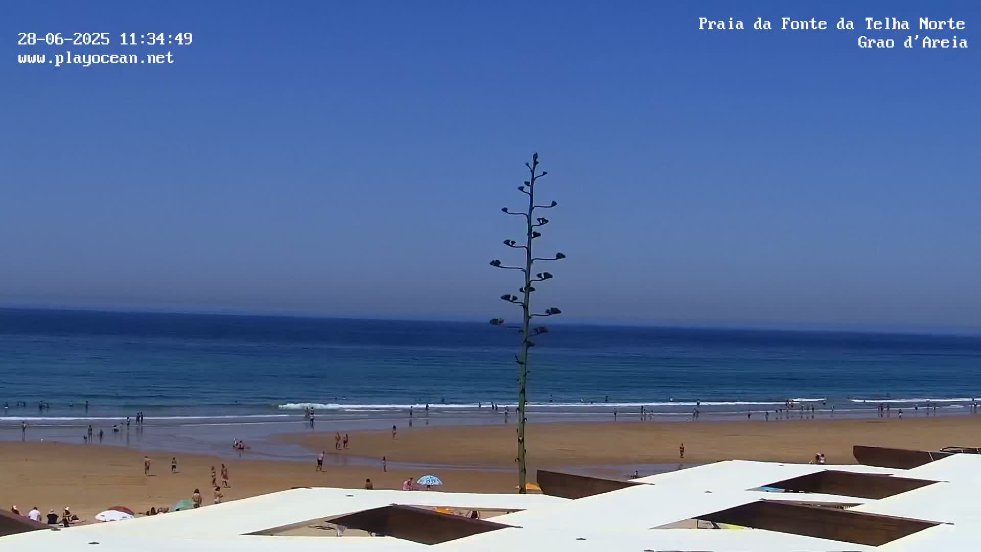 Praia da Fonte da Telha Beach, Costa de Caparica Live Cam - Almada, Setubal, Lisbon, Portugal