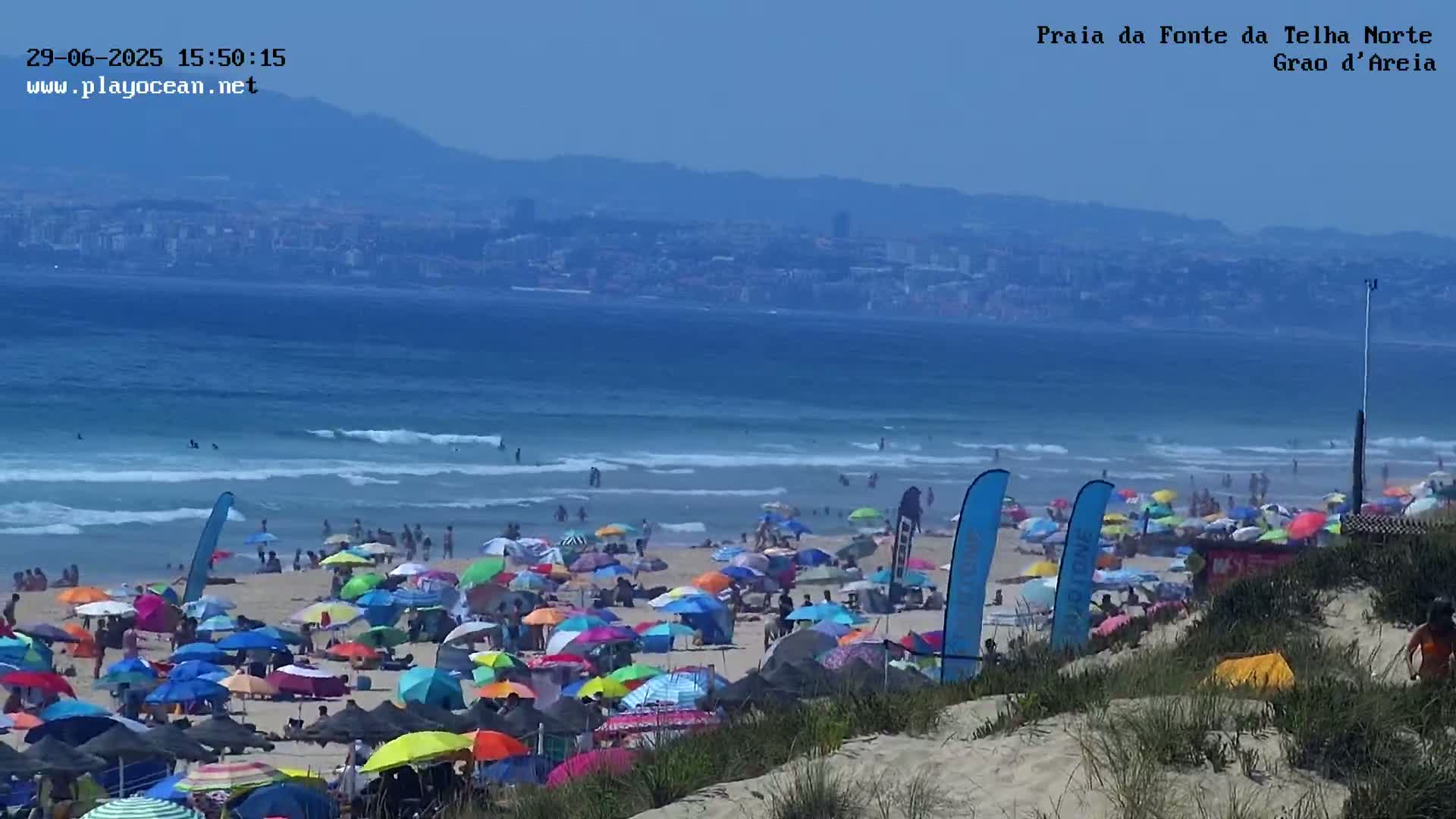 Praia da Fonte da Telha Beach, Costa de Caparica Live Cam - Almada, Setubal, Lisbon, Portugal