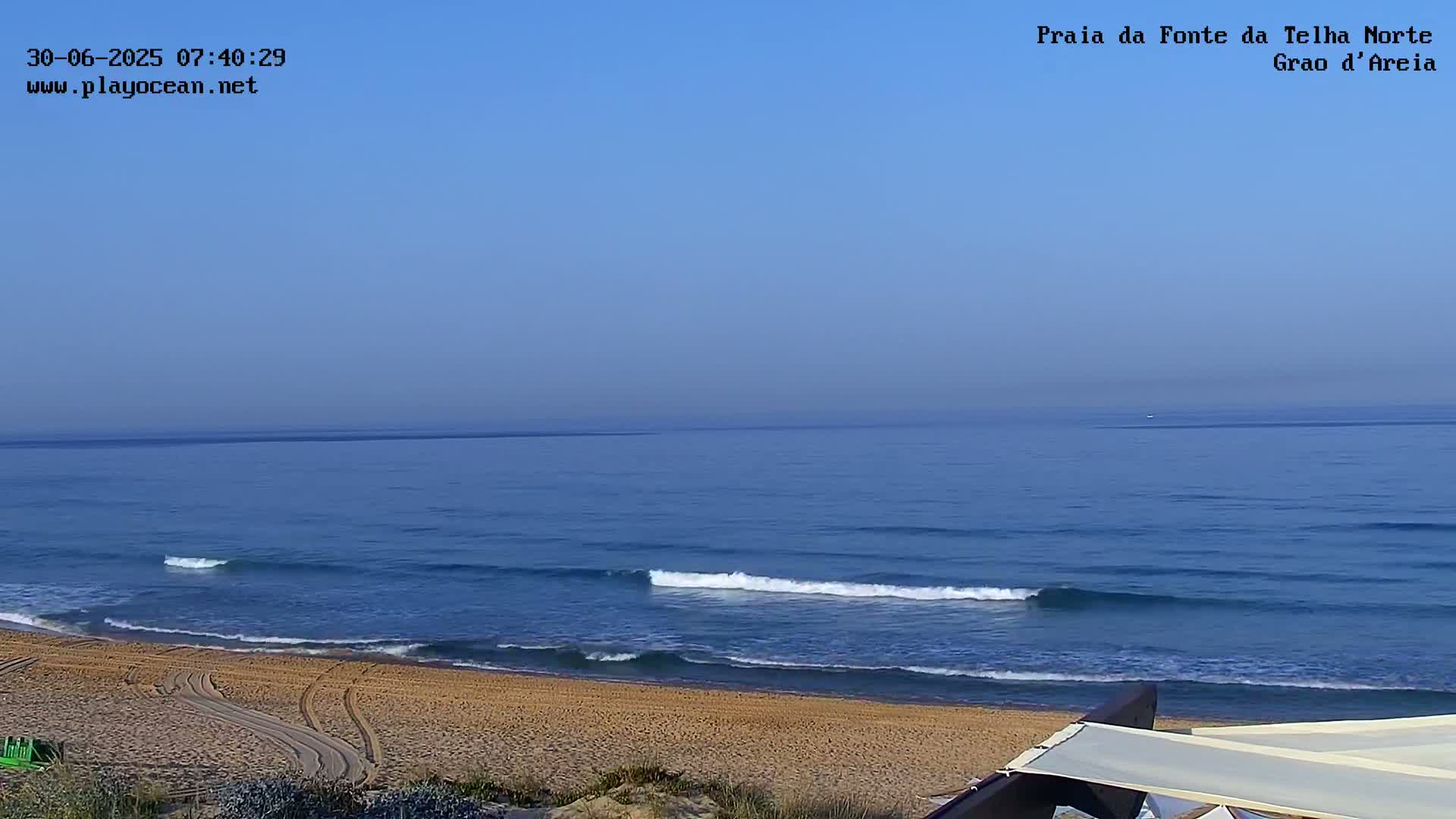 Praia da Fonte da Telha Beach, Costa de Caparica Live Cam - Almada, Setubal, Lisbon, Portugal