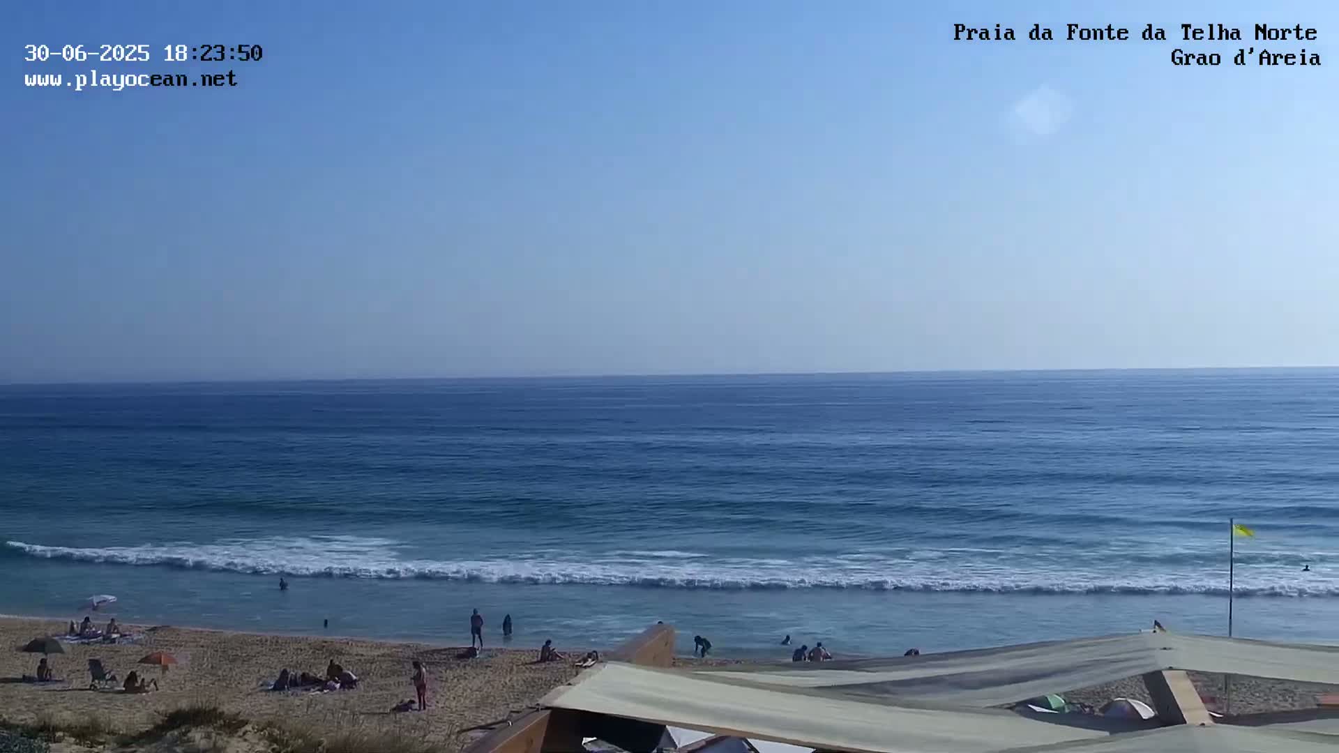 Praia da Fonte da Telha Beach, Costa de Caparica Live Cam - Almada, Setubal, Lisbon, Portugal
