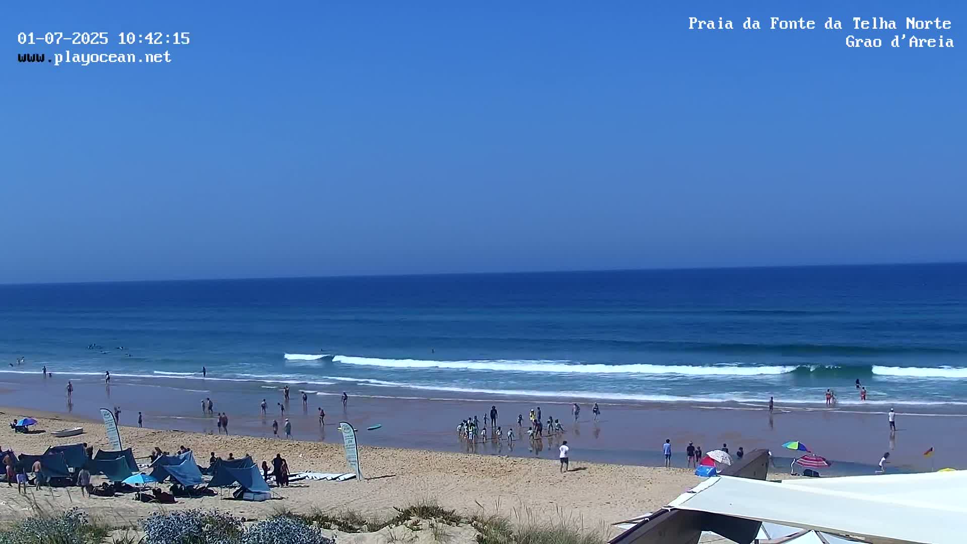 Praia da Fonte da Telha Beach, Costa de Caparica Live Cam - Almada, Setubal, Lisbon, Portugal