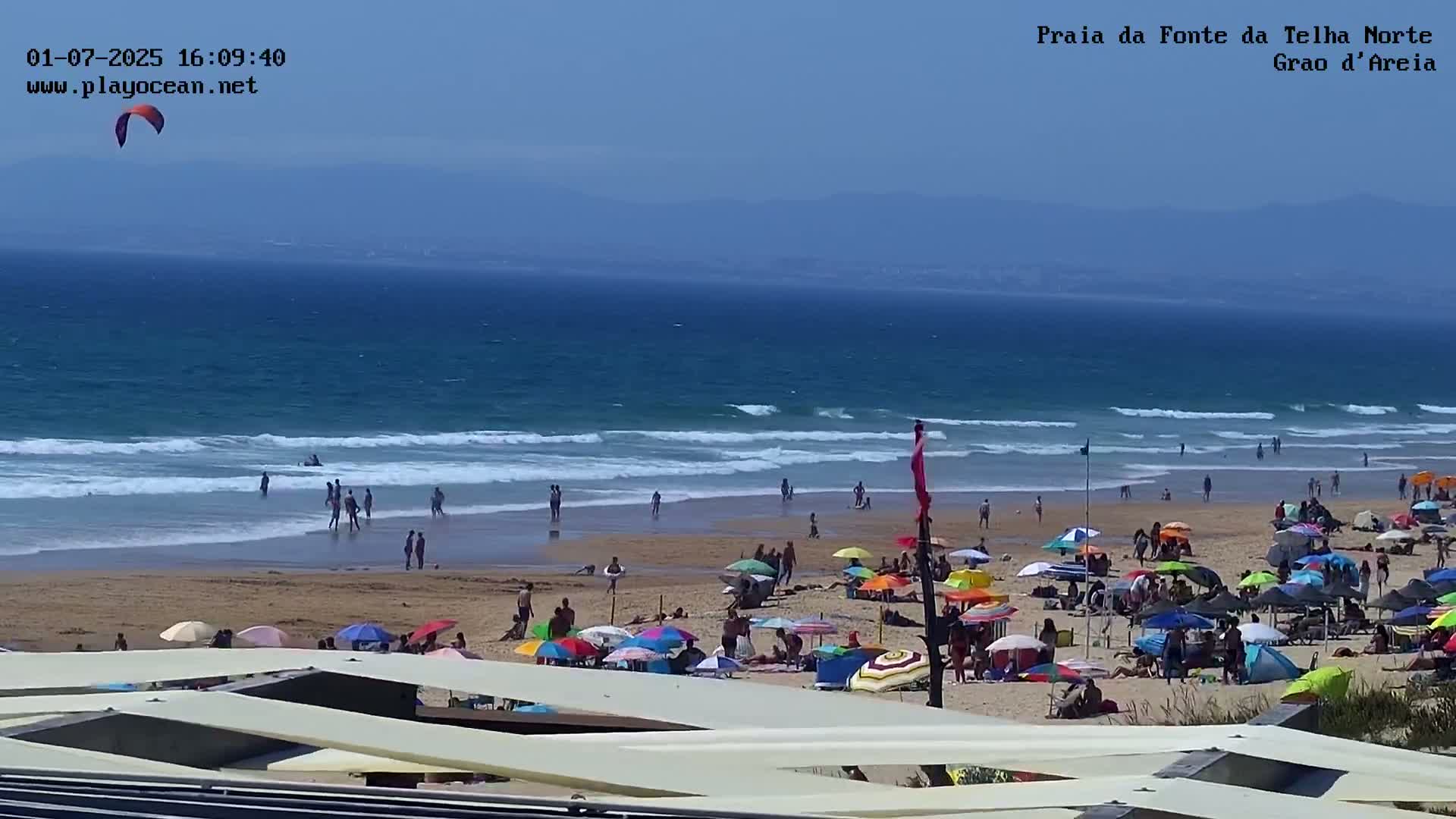 Praia da Fonte da Telha Beach, Costa de Caparica Live Cam - Almada, Setubal, Lisbon, Portugal