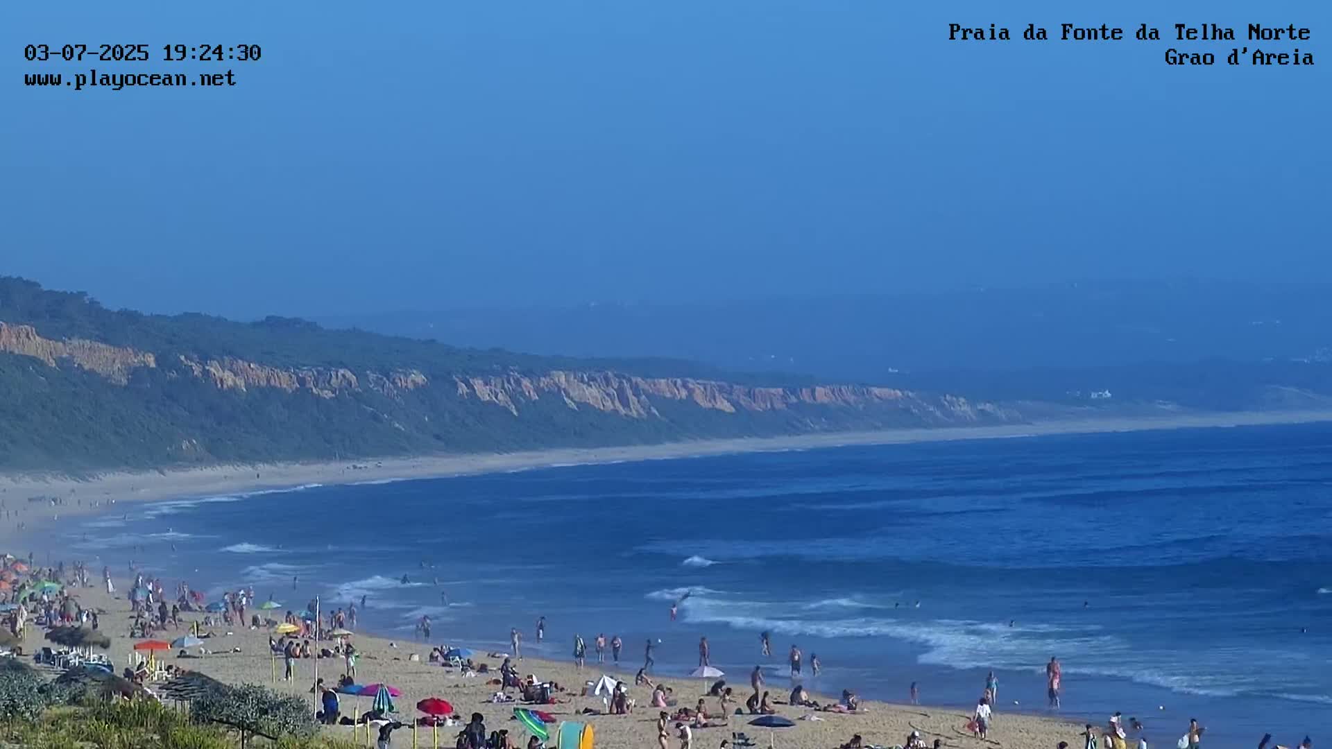 Praia da Fonte da Telha Beach, Costa de Caparica Live Cam - Almada, Setubal, Lisbon, Portugal