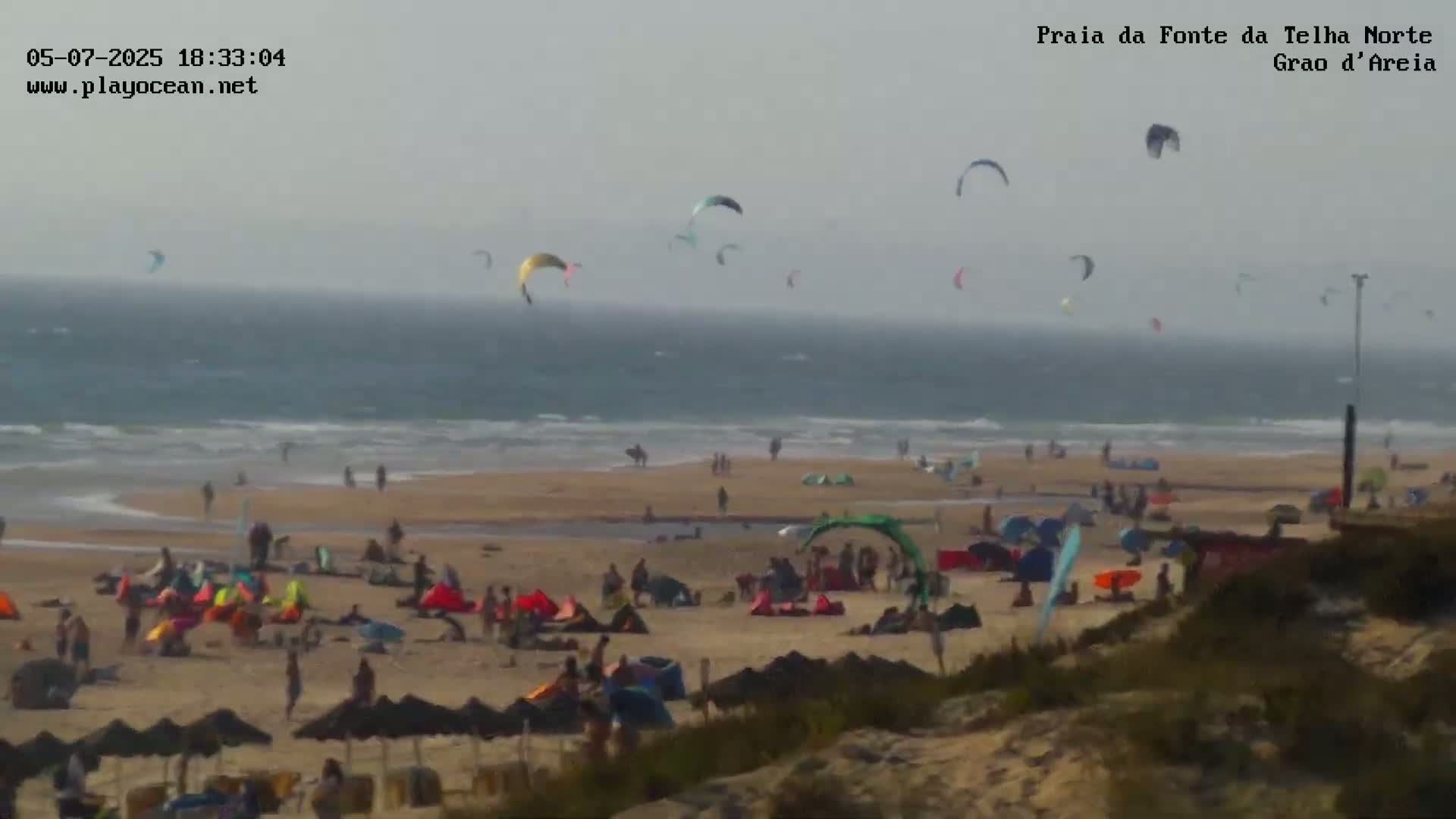 Praia da Fonte da Telha Beach, Costa de Caparica Live Cam - Almada, Setubal, Lisbon, Portugal