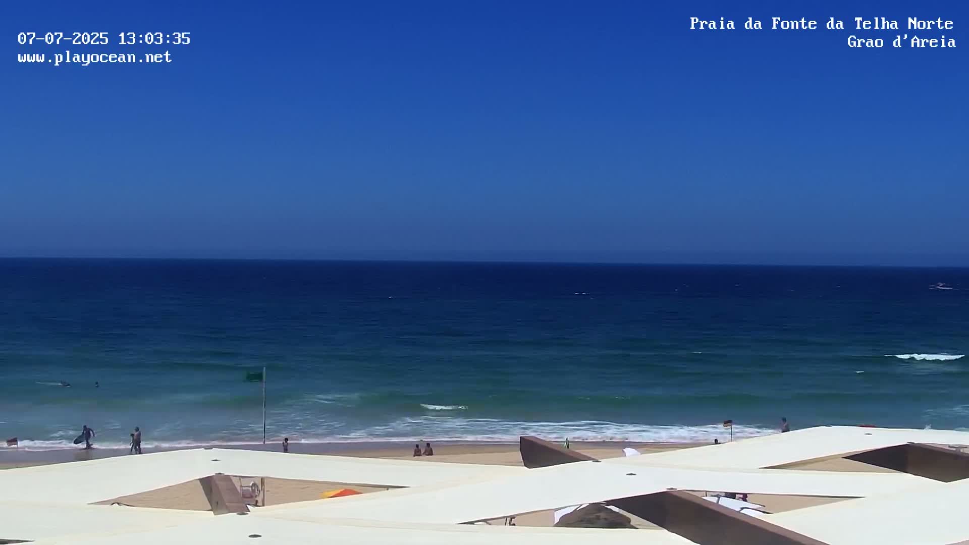 Praia da Fonte da Telha Beach, Costa de Caparica Live Cam - Almada, Setubal, Lisbon, Portugal