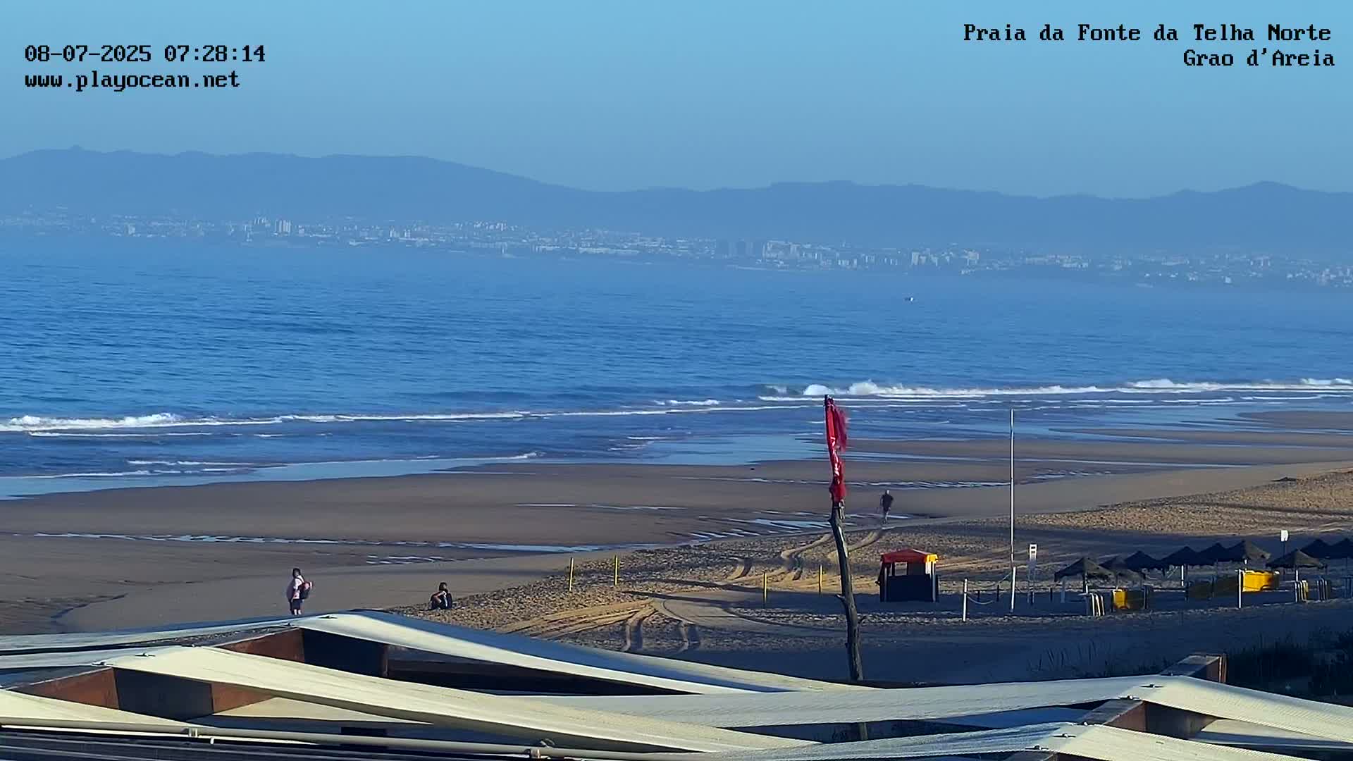 Praia da Fonte da Telha Beach, Costa de Caparica Live Cam - Almada, Setubal, Lisbon, Portugal