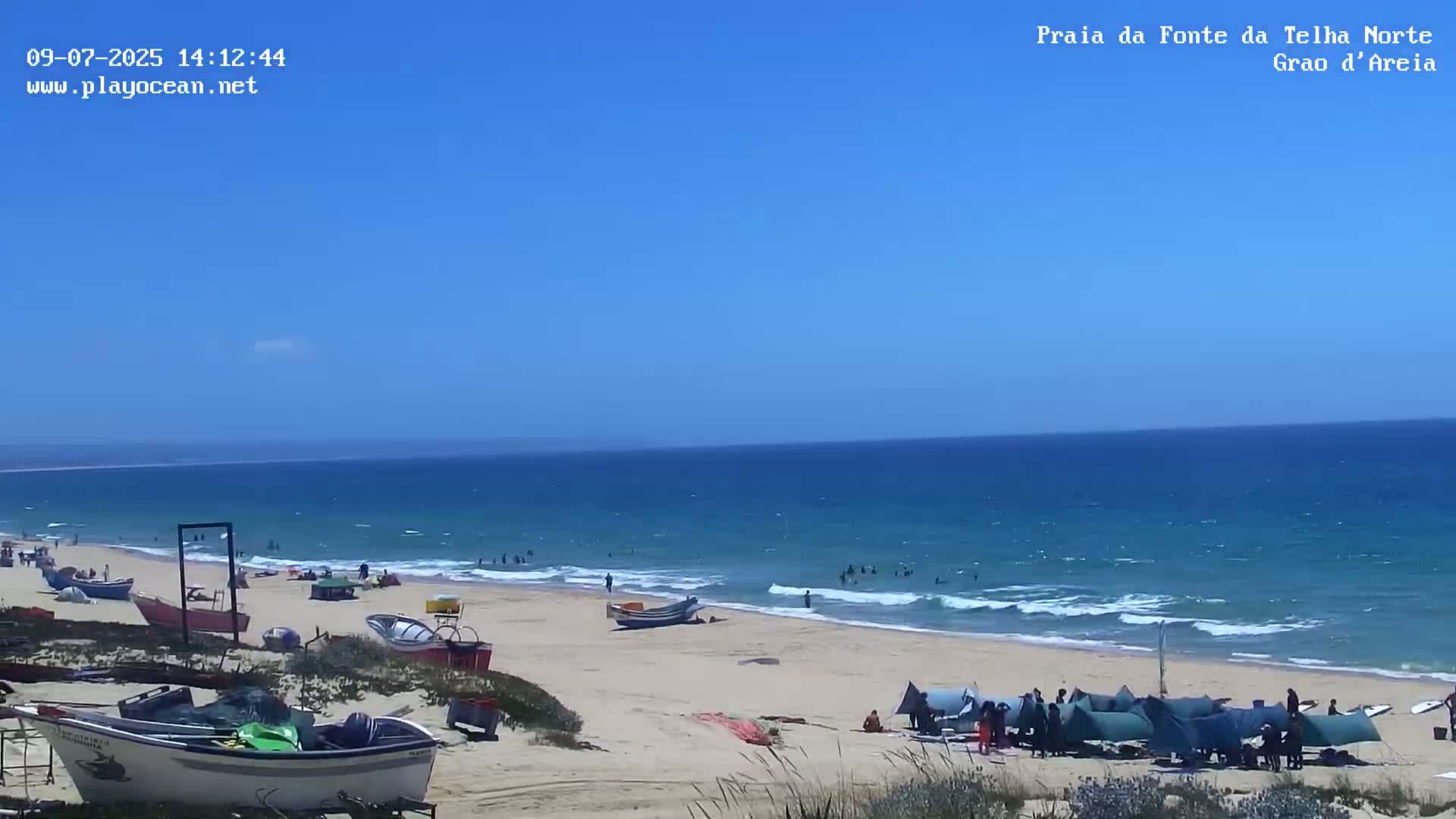 Praia da Fonte da Telha Beach, Costa de Caparica Live Cam - Almada, Setubal, Lisbon, Portugal