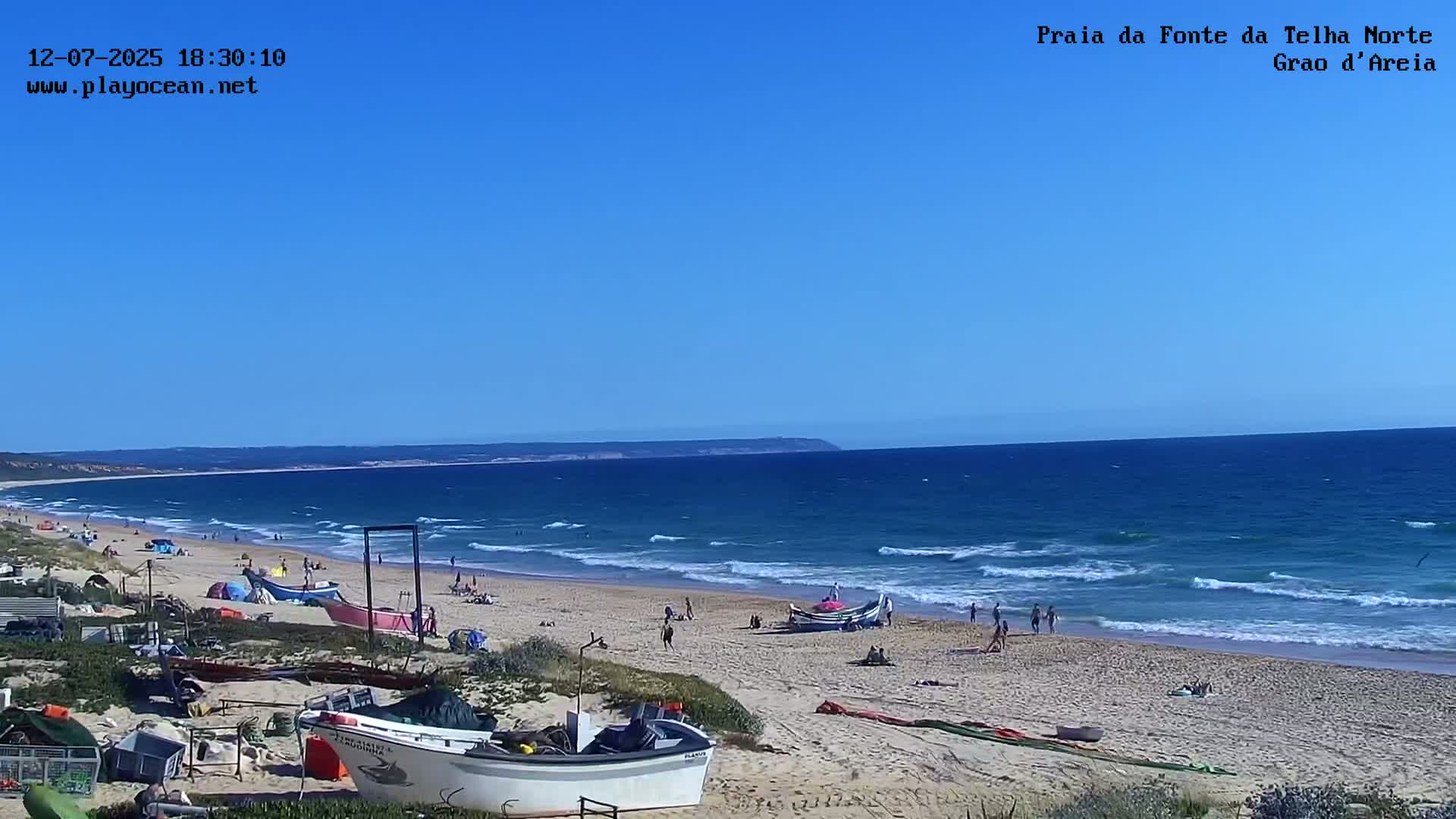 Praia da Fonte da Telha Beach, Costa de Caparica Live Cam - Almada, Setubal, Lisbon, Portugal