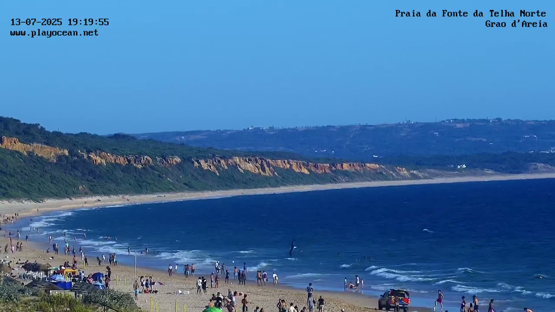 Praia da Fonte da Telha Beach, Costa de Caparica Live Cam - Almada, Setubal, Lisbon, Portugal