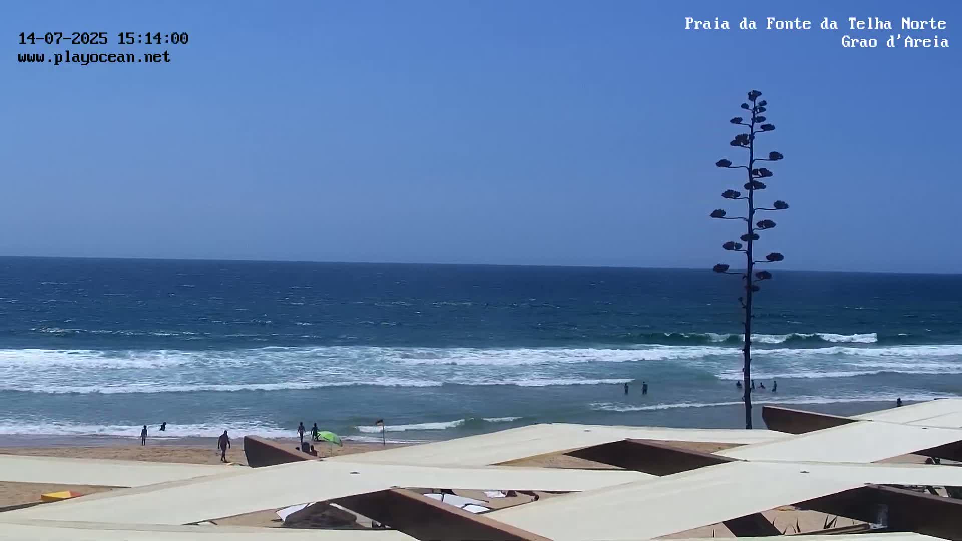 Praia da Fonte da Telha Beach, Costa de Caparica Live Cam - Almada, Setubal, Lisbon, Portugal